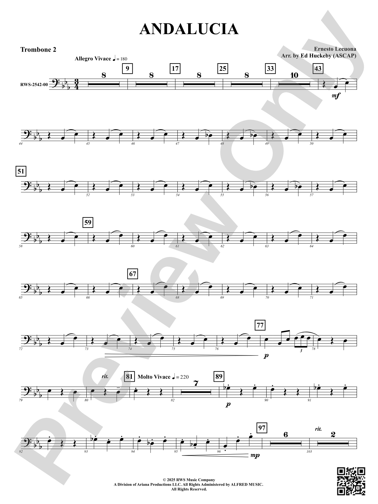 Andalucia: 2nd Trombone