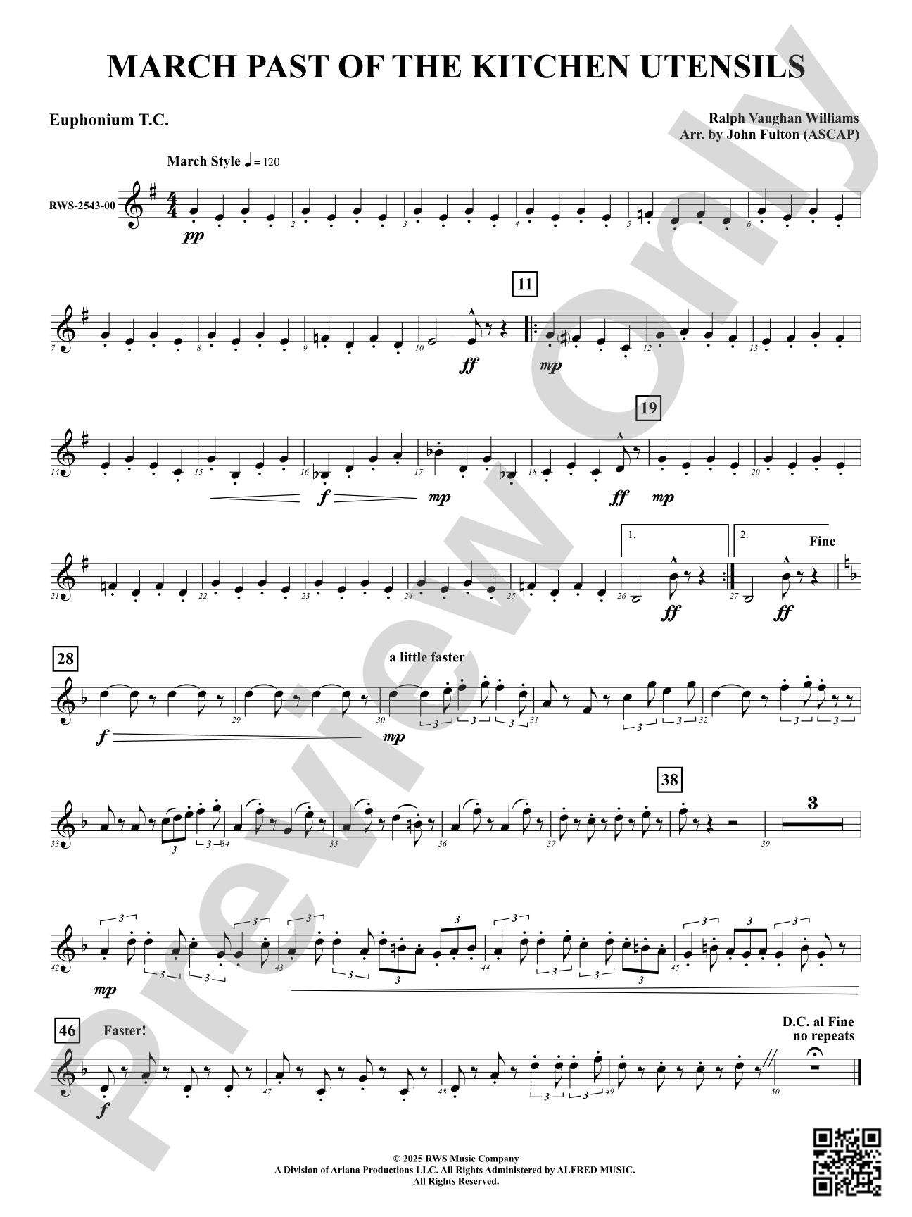 March Past Of The Kitchen Utensils: Euphonium T.C.