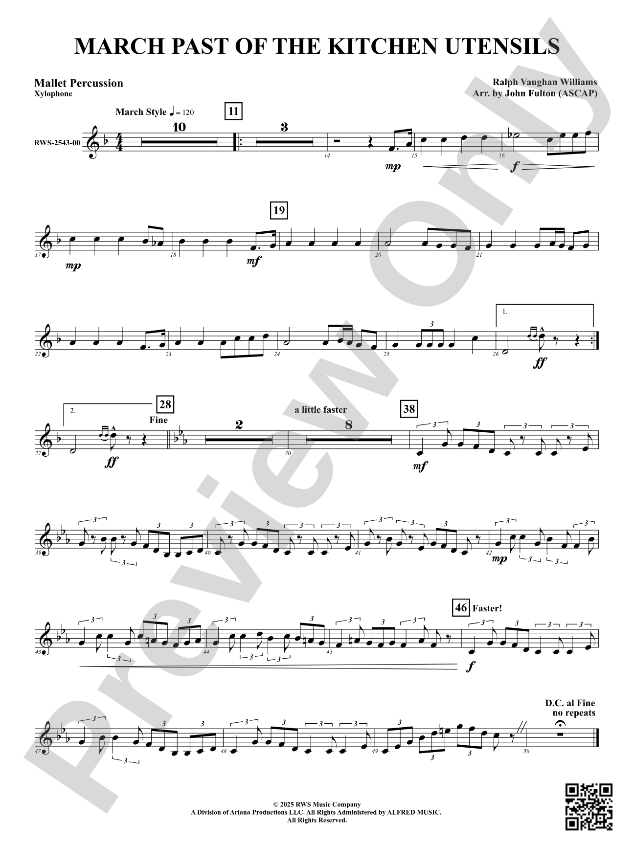 March Past Of The Kitchen Utensils: Mallet Percussion