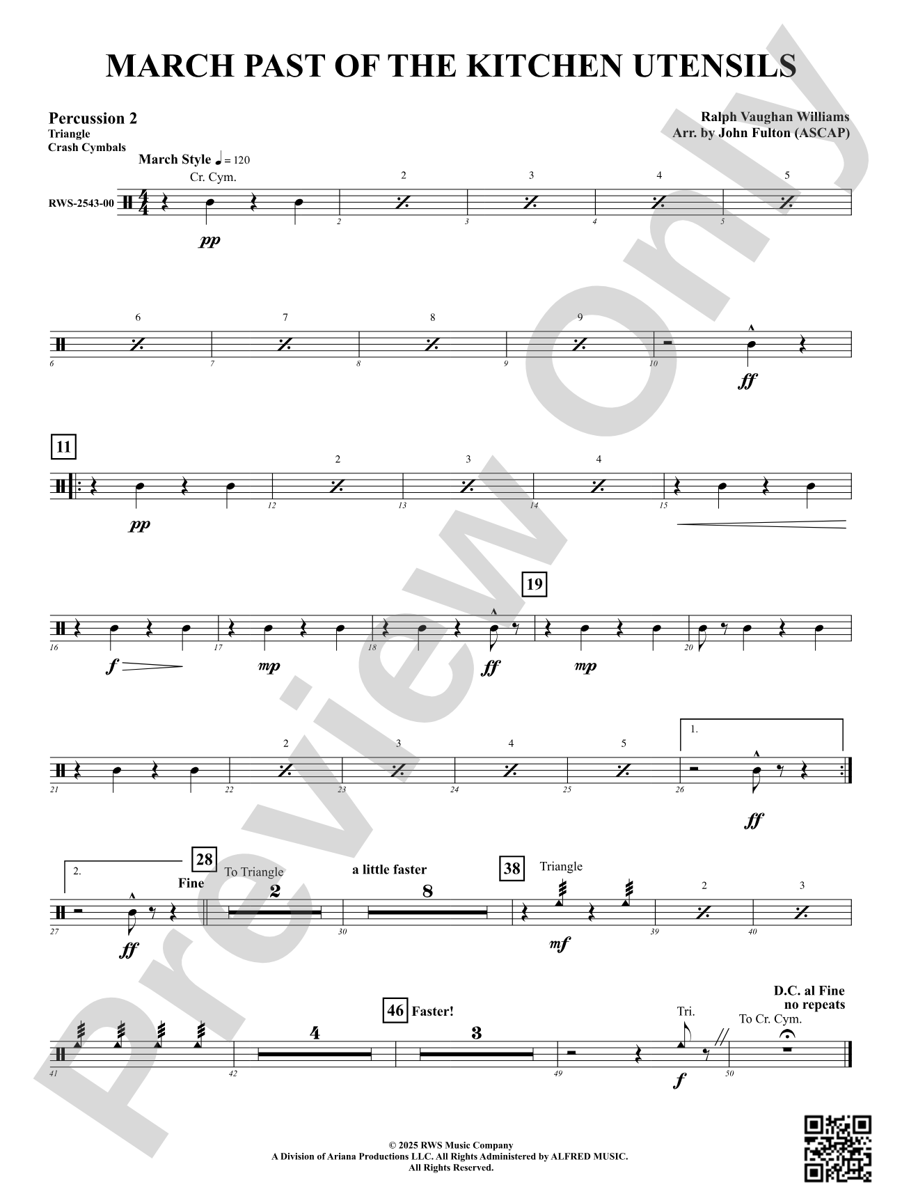 March Past Of The Kitchen Utensils: 2nd Percussion