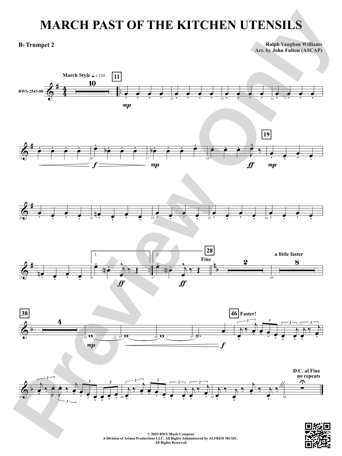 March Past Of The Kitchen Utensils: 2nd B-flat Trumpet