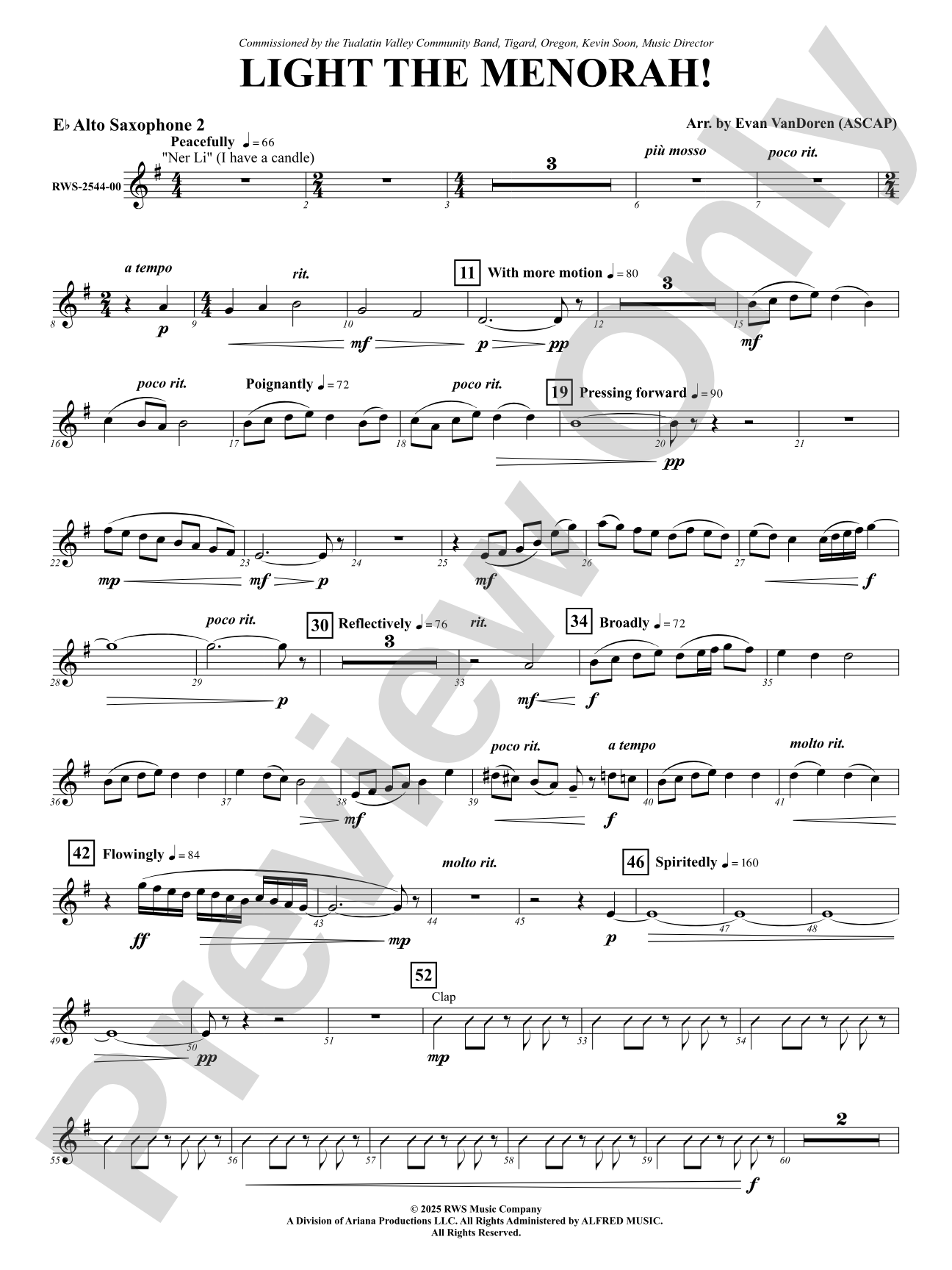 Light The Menorah!: 2nd E-flat Alto Saxophone