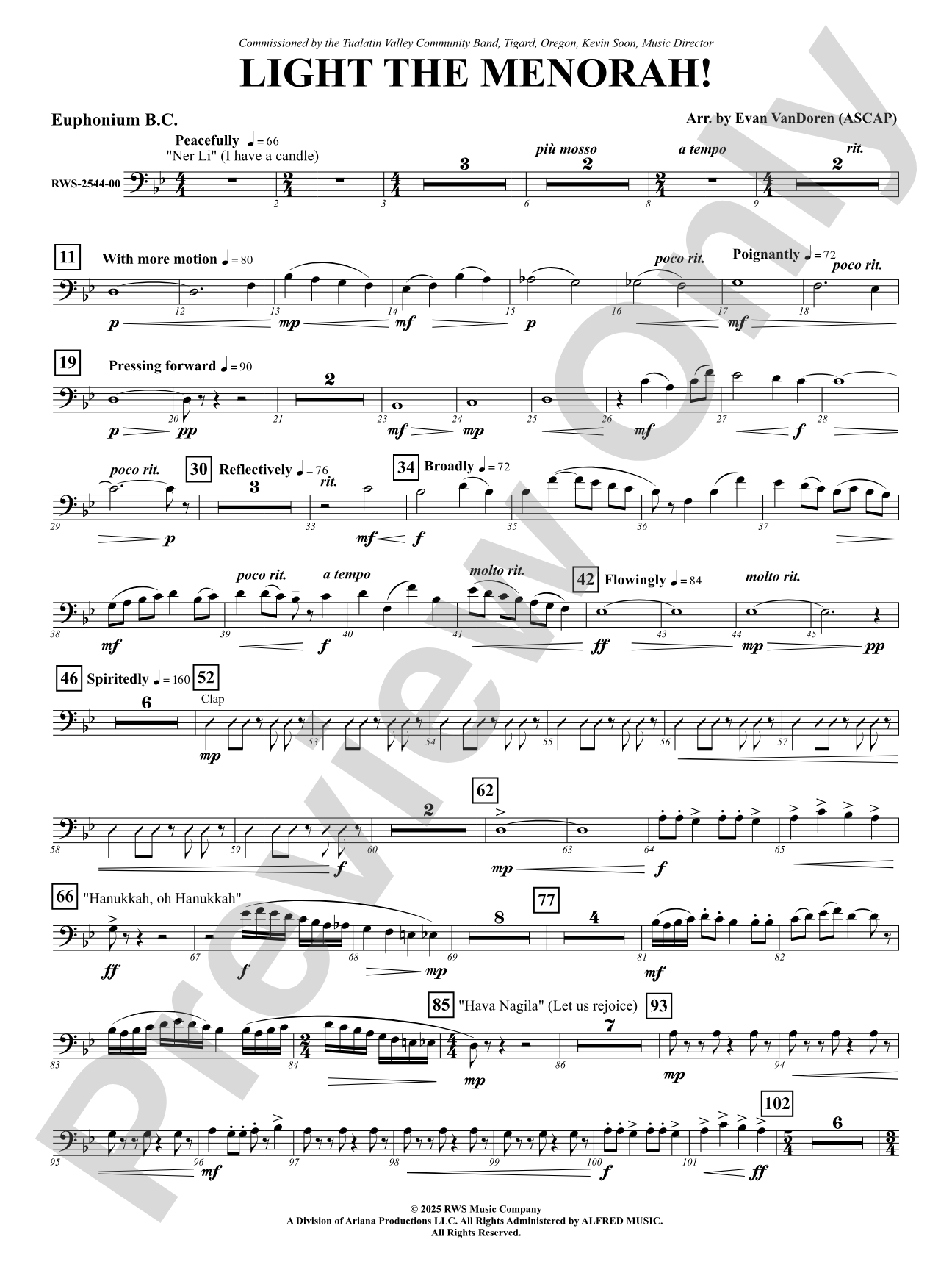 Light The Menorah!: Euphonium B.C.