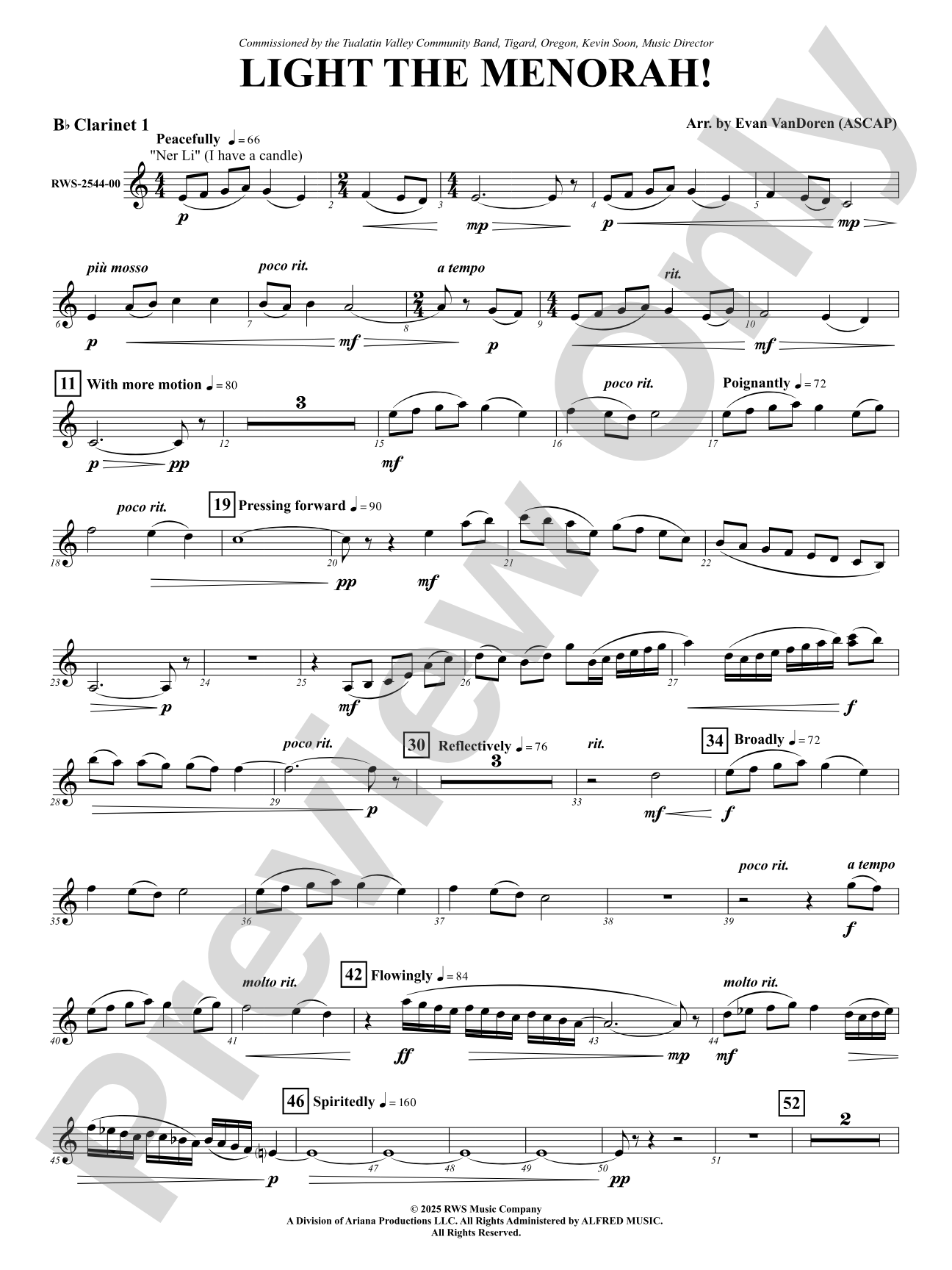 Light The Menorah!: 1st B-flat Clarinet