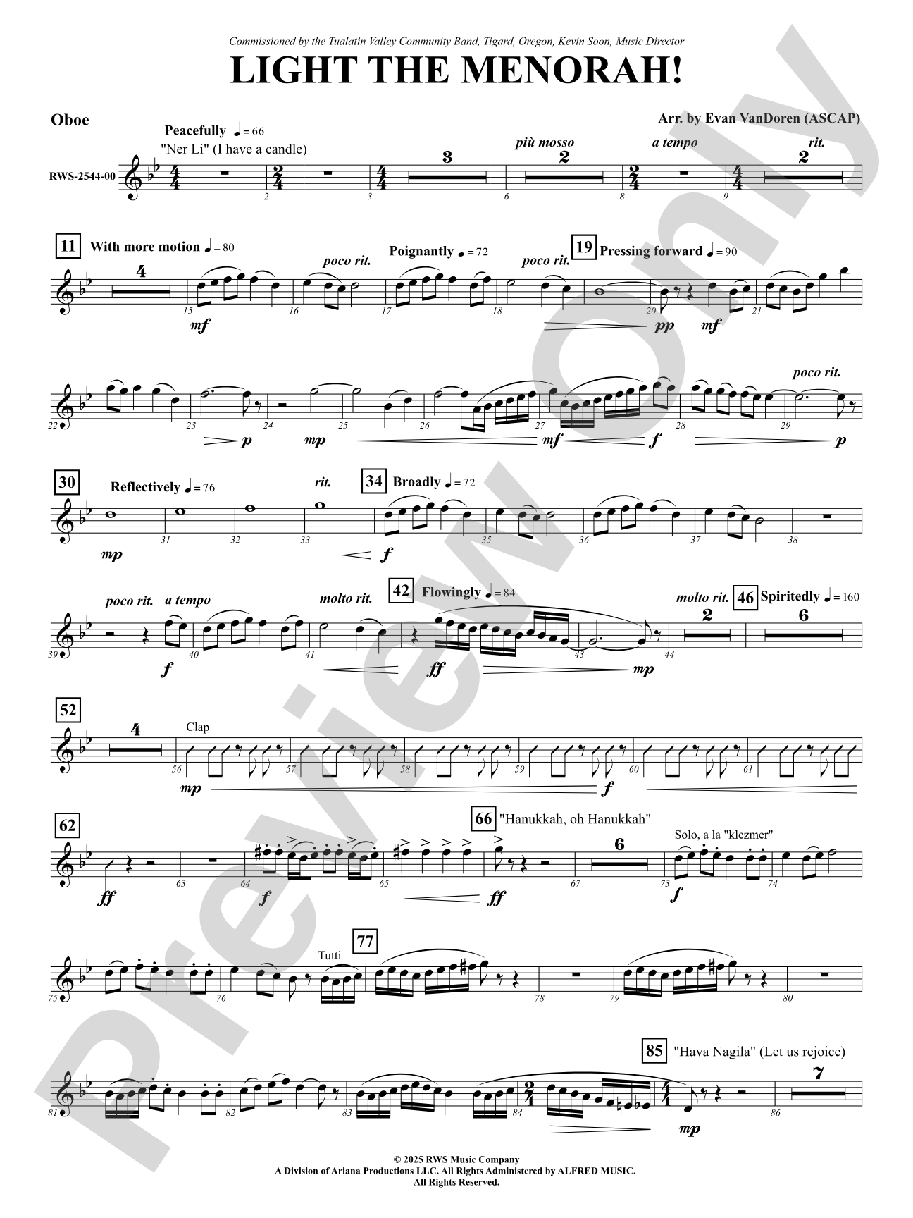Light The Menorah!: Oboe