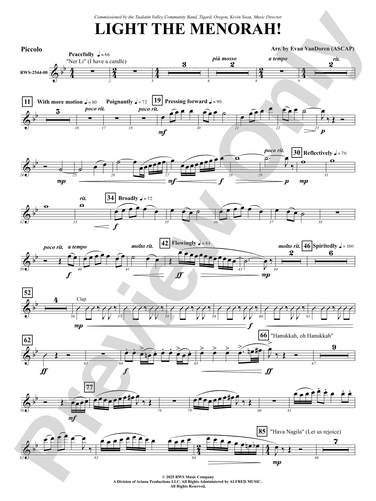 Light The Menorah!: Piccolo