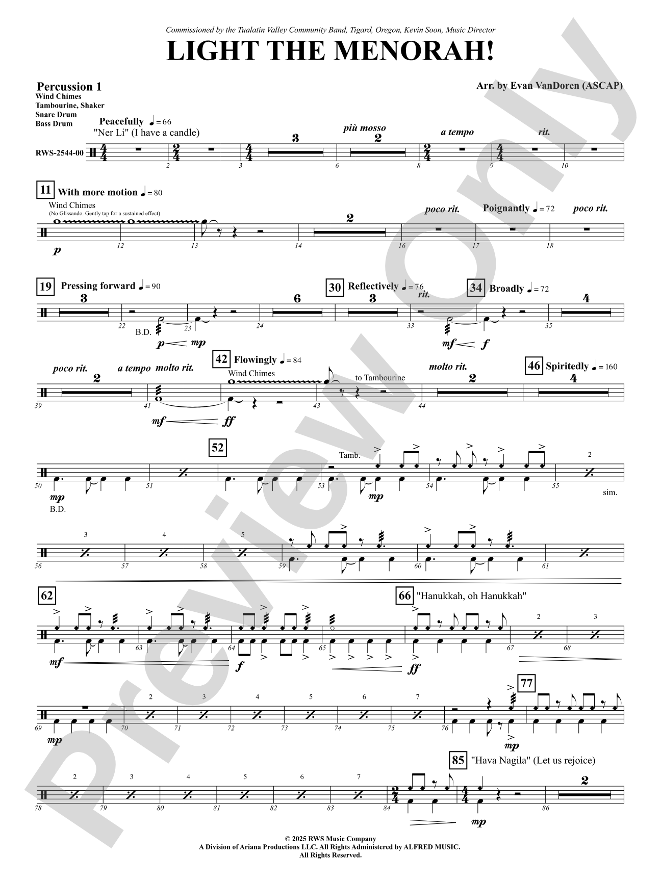 Light The Menorah!: 1st Percussion