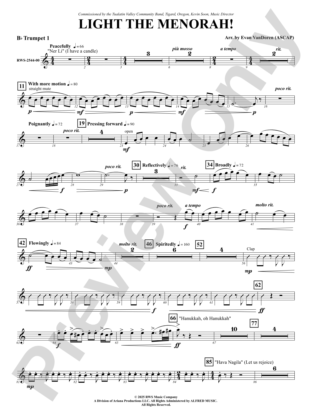 Light The Menorah!: 1st B-flat Trumpet