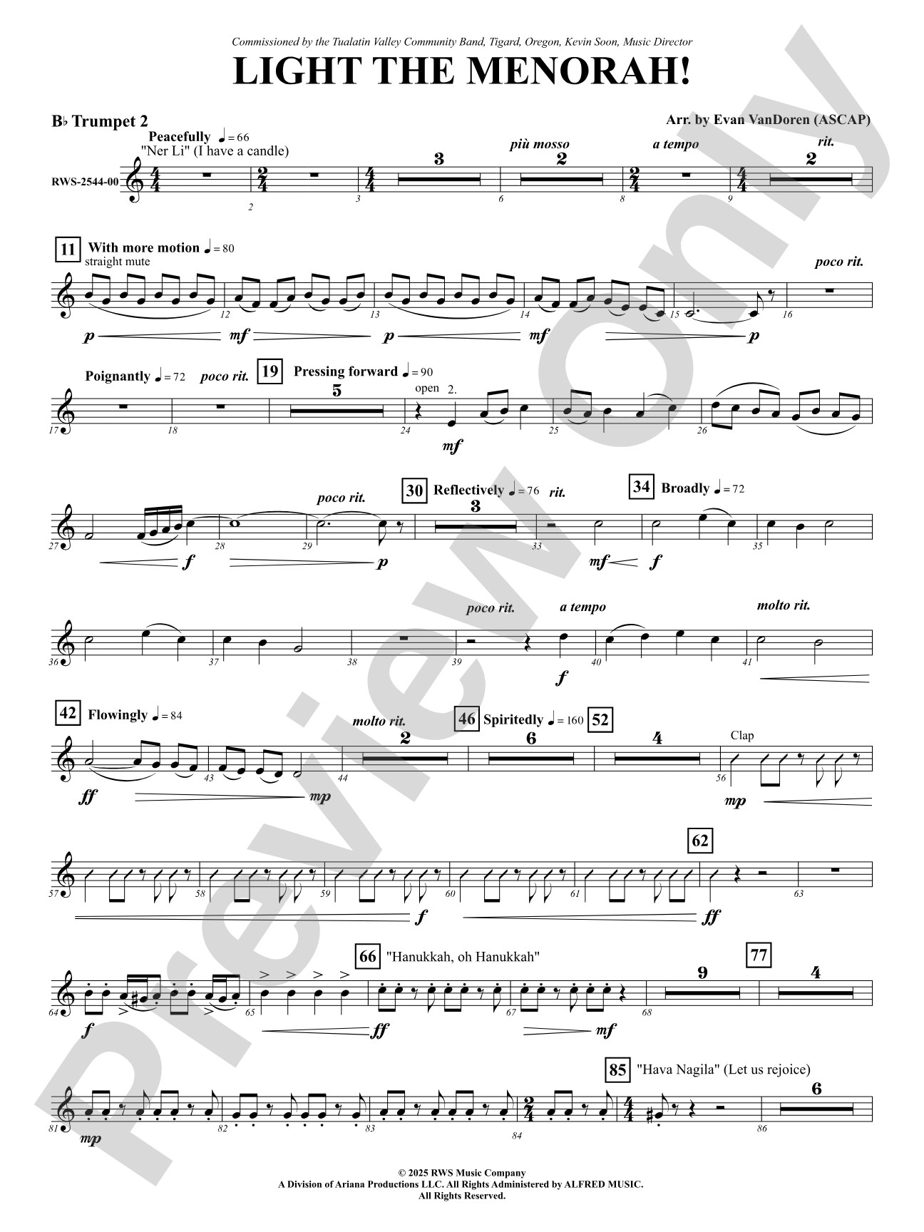 Light The Menorah!: 2nd B-flat Trumpet