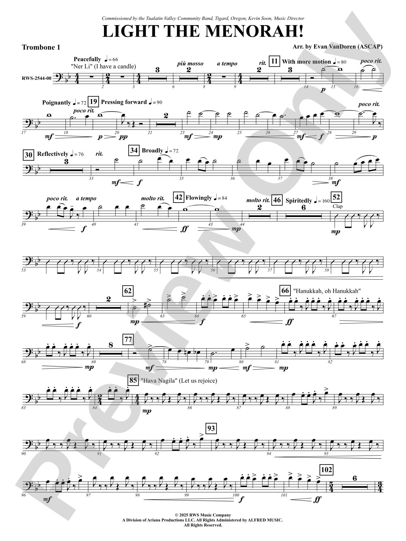 Light The Menorah!: 1st Trombone