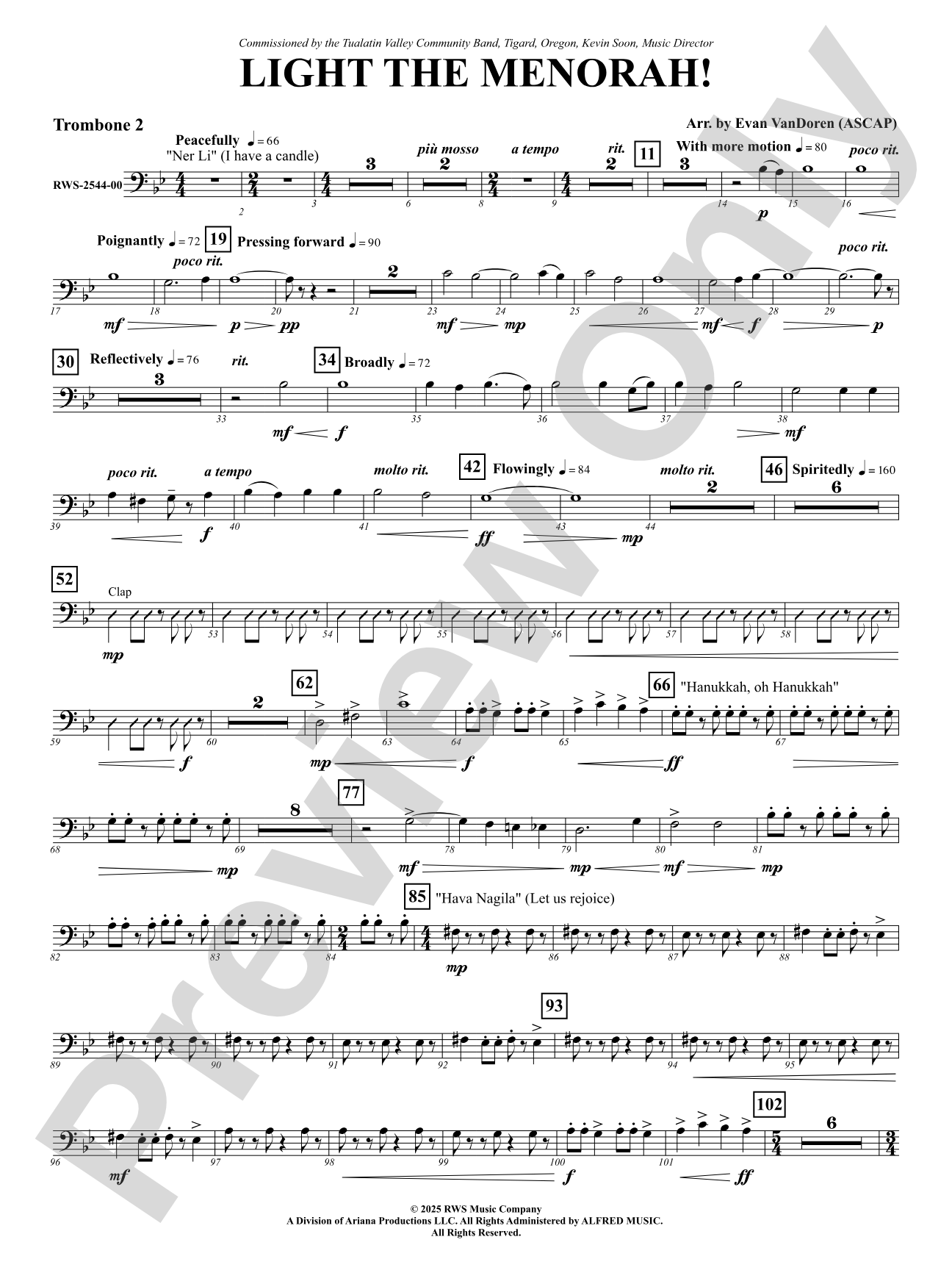 Light The Menorah!: 2nd Trombone