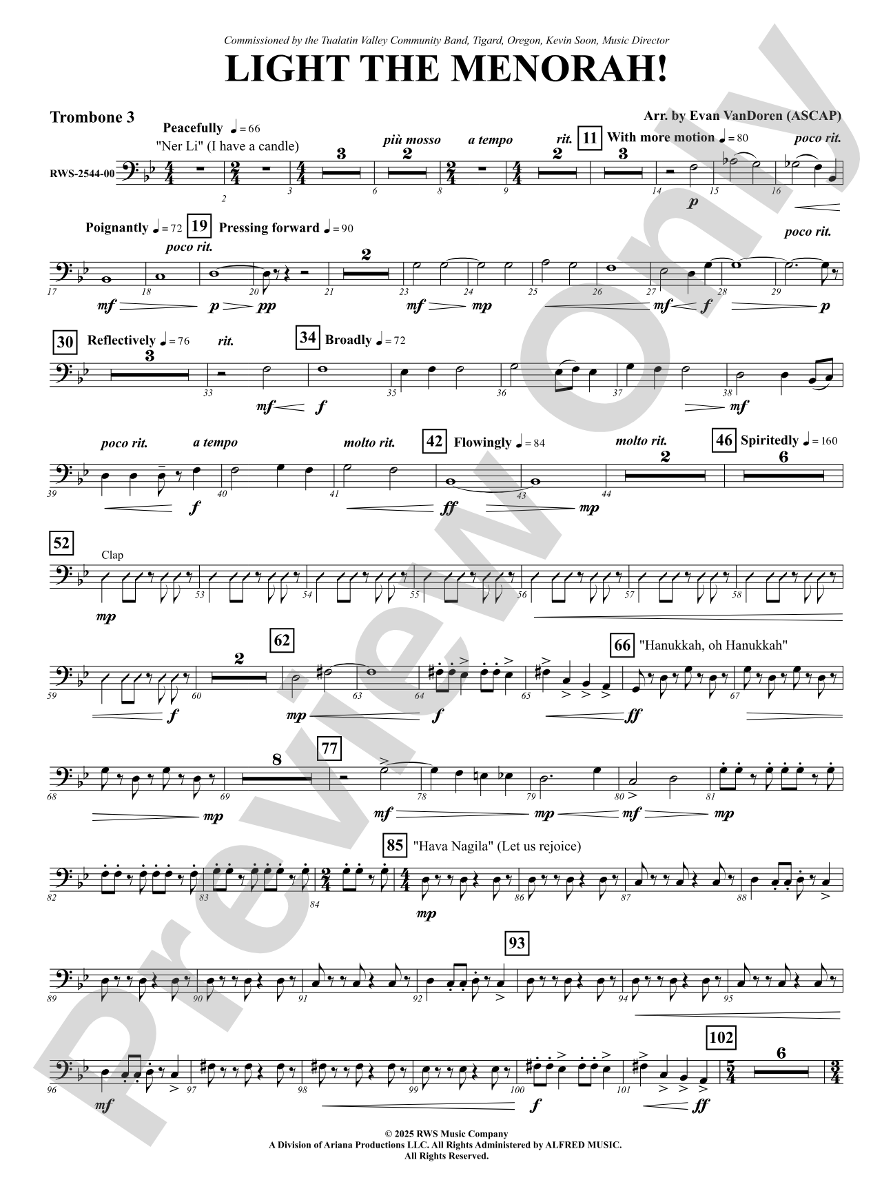 Light The Menorah!: 3rd Trombone