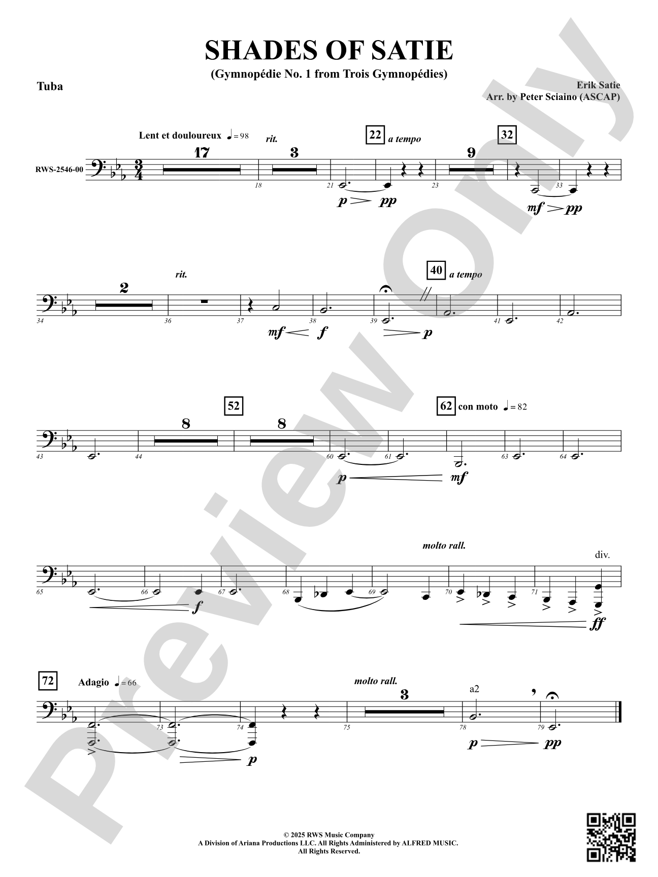 Shades Of Satie (Gymnopédie No. 1 from Trois Gymnopédies): Tuba