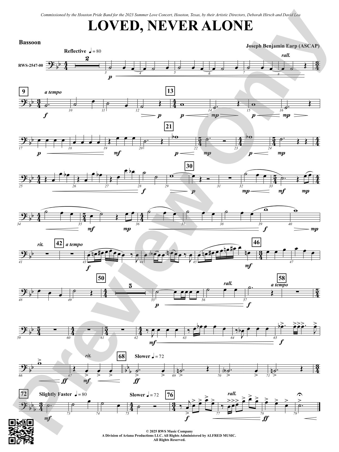 Loved, Never Alone: Bassoon