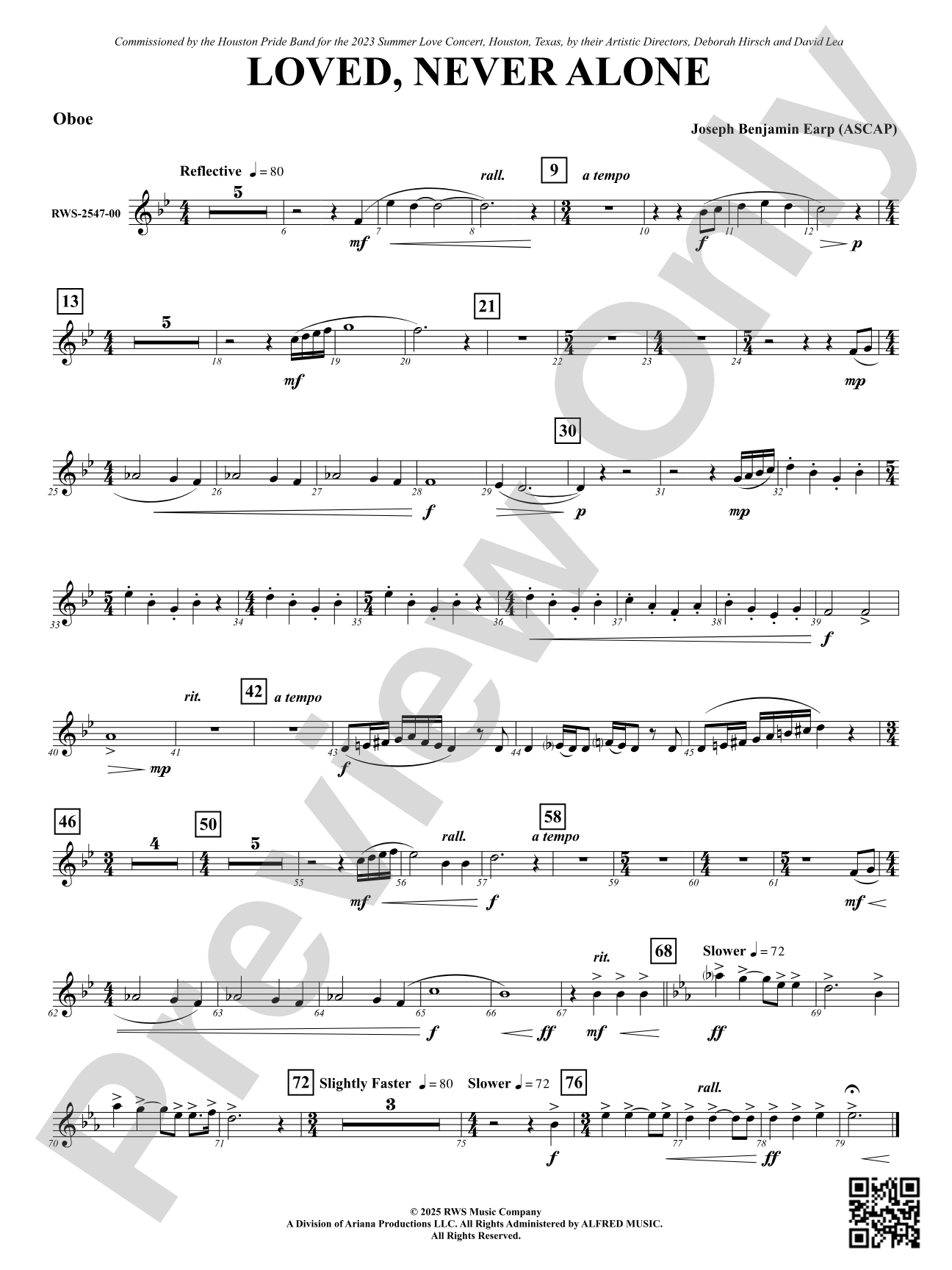 Loved, Never Alone: Oboe