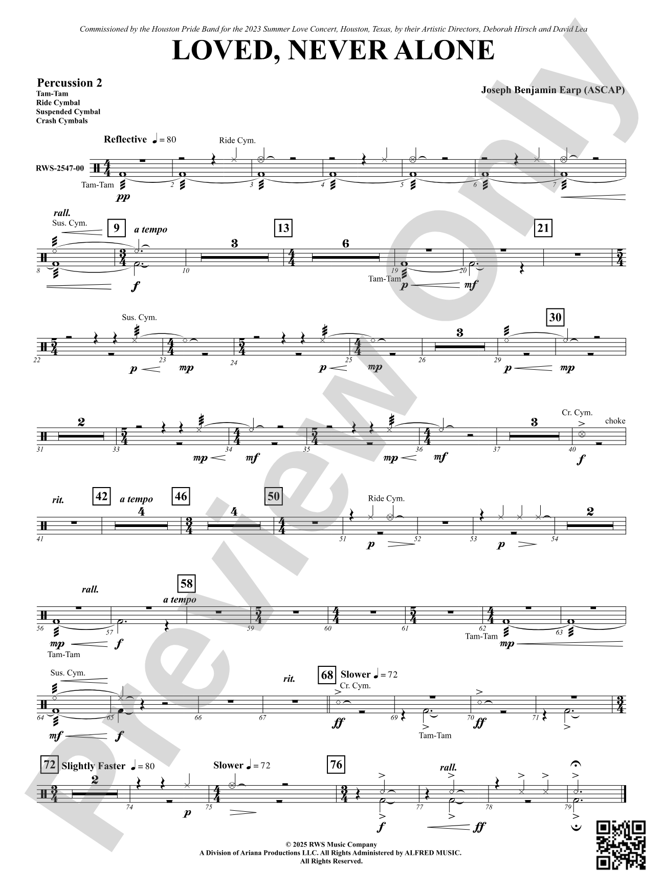 Loved, Never Alone: 2nd Percussion