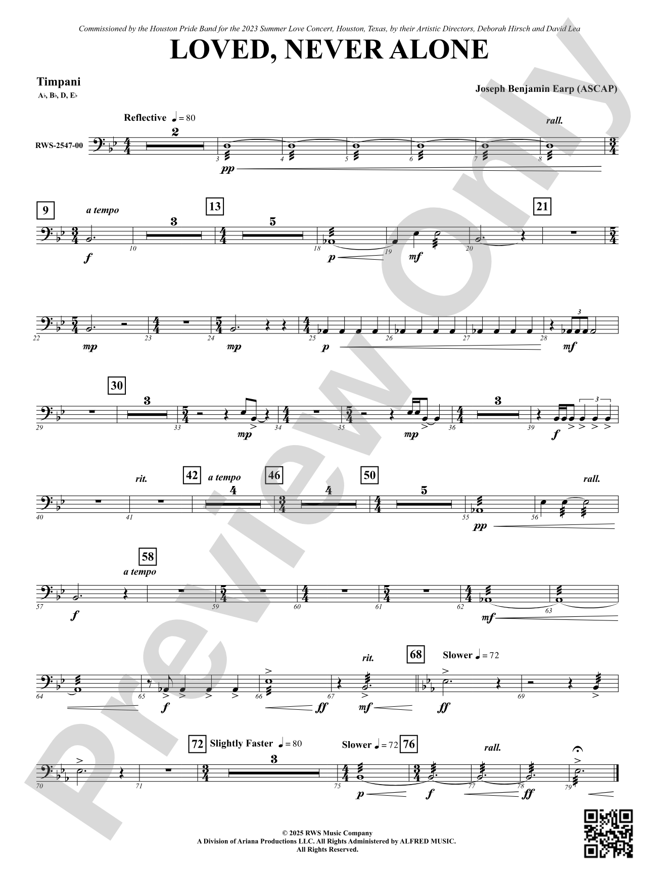 Loved, Never Alone: Timpani