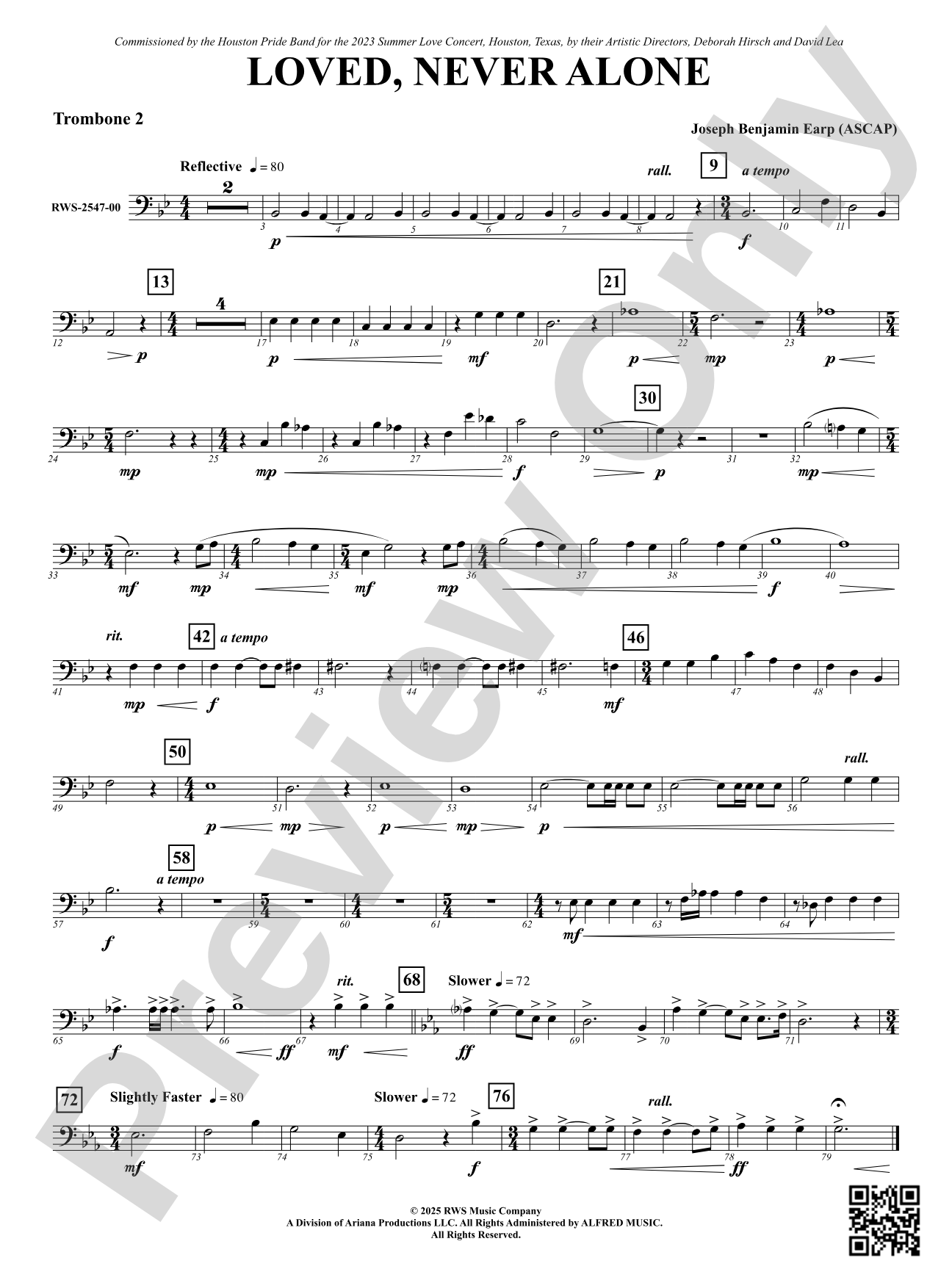Loved, Never Alone: 2nd Trombone