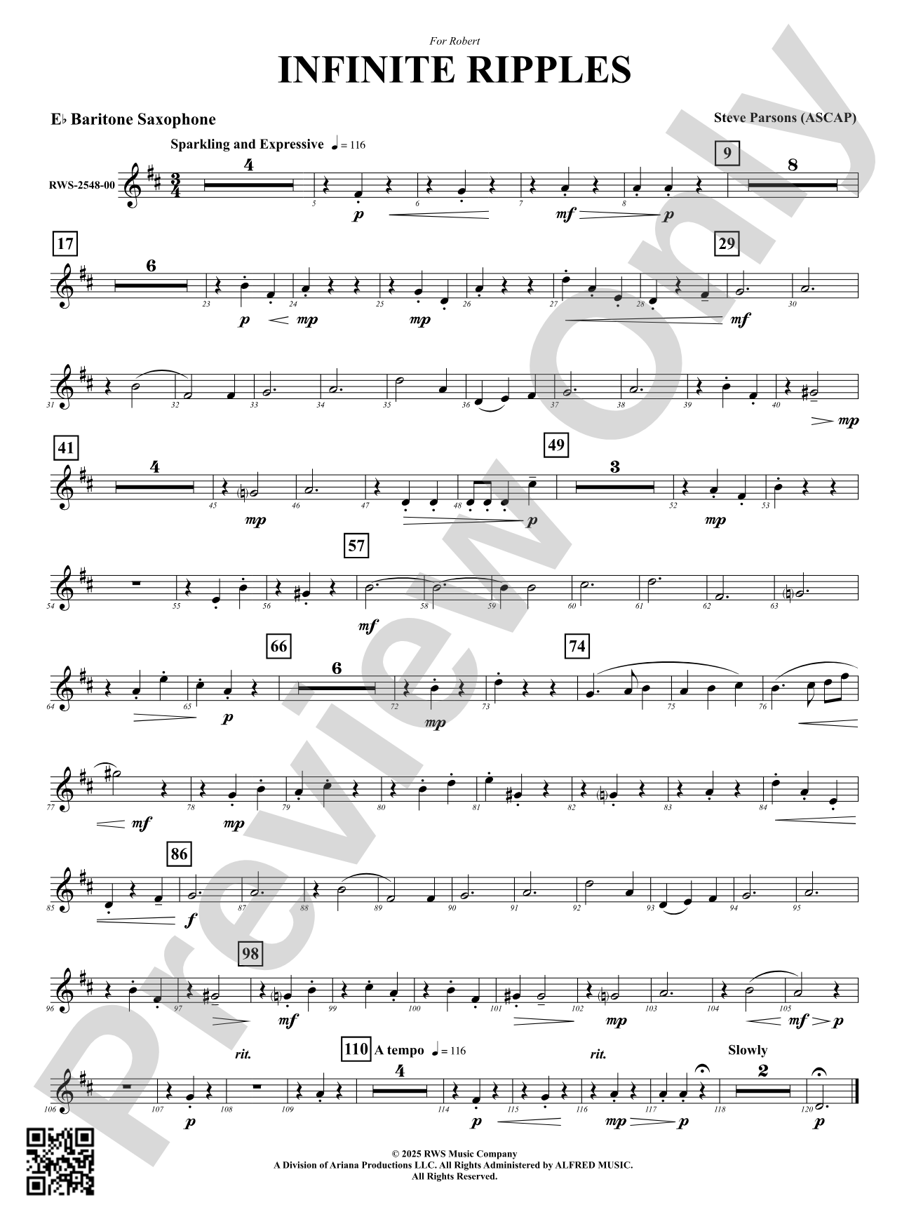 Infinite Ripples: E-flat Baritone Saxophone