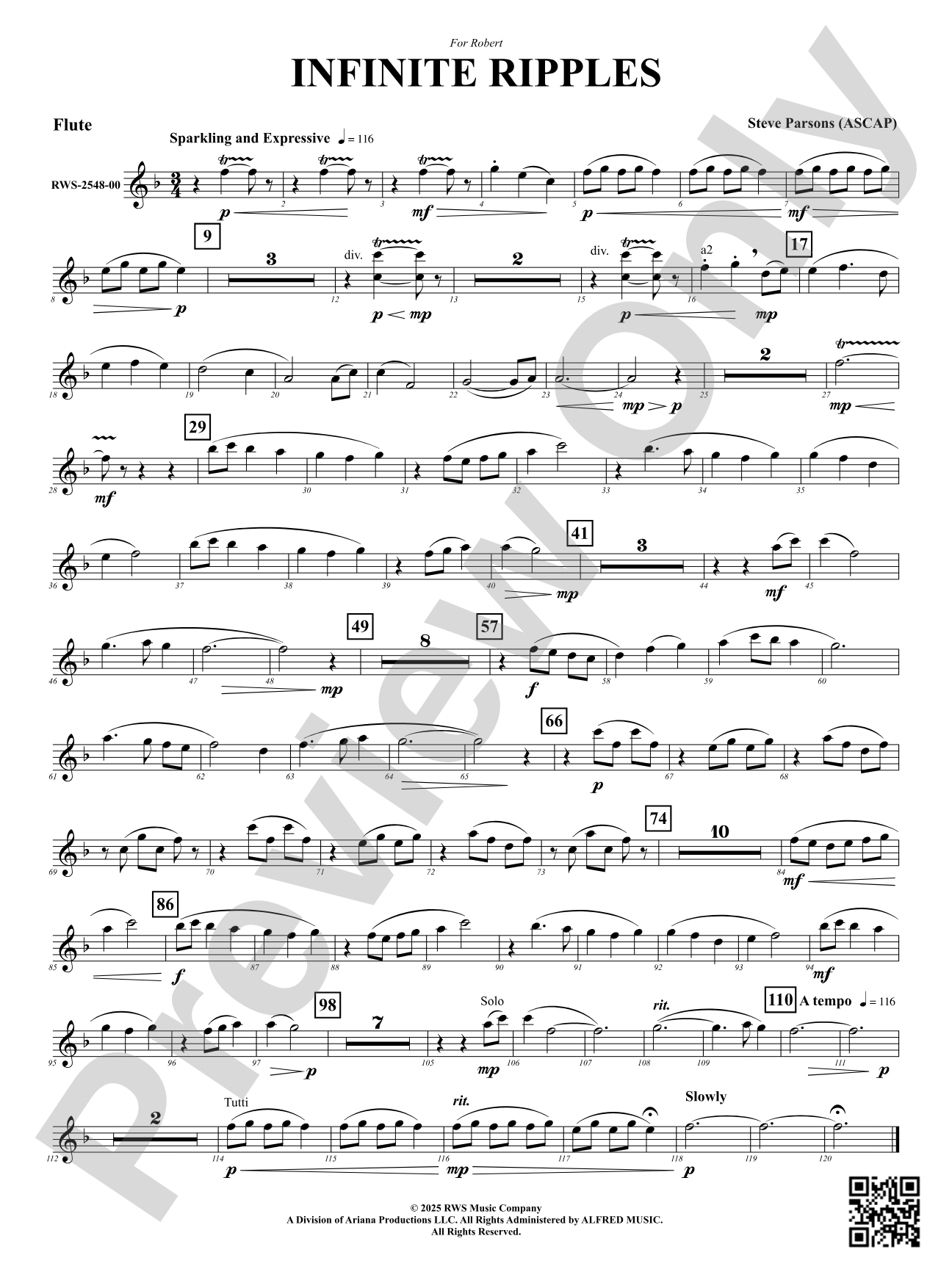 Infinite Ripples: 1st Flute