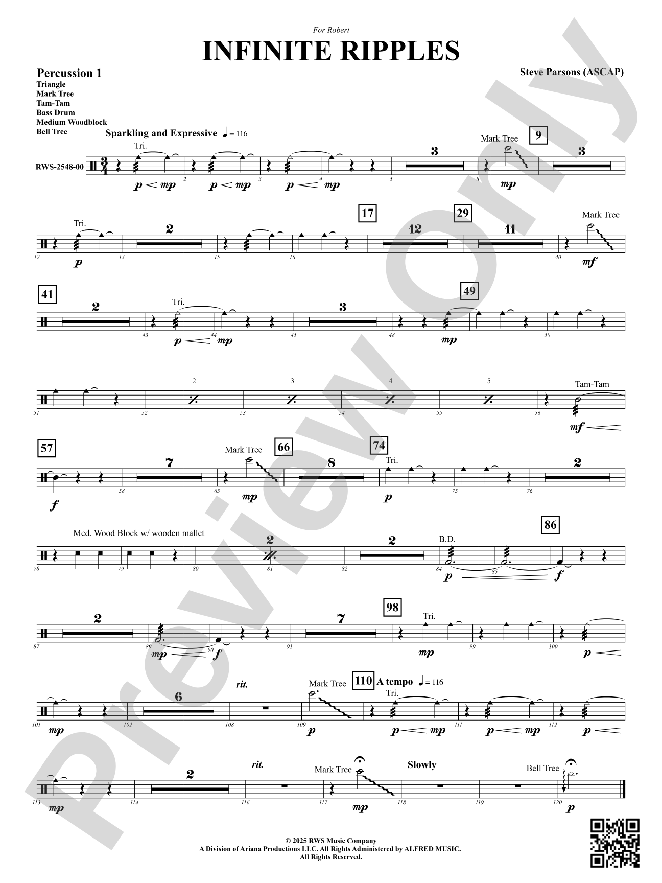 Infinite Ripples: 1st Percussion