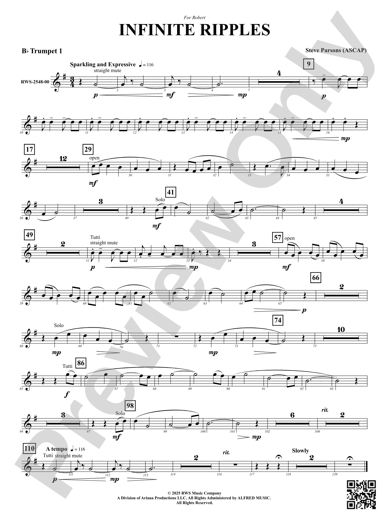 Infinite Ripples: 1st B-flat Trumpet
