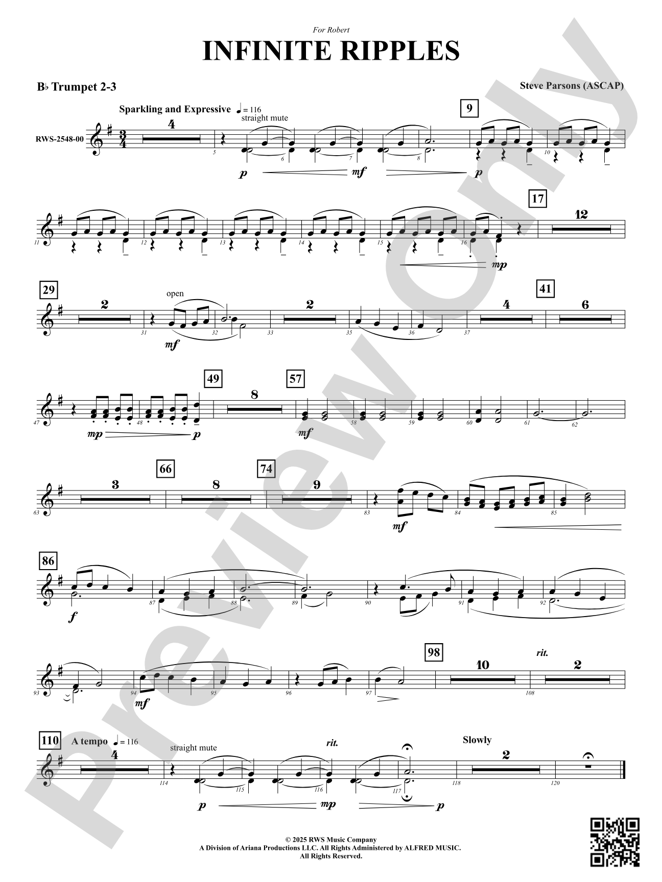 Infinite Ripples: 2nd & 3rd B-flat Trumpet