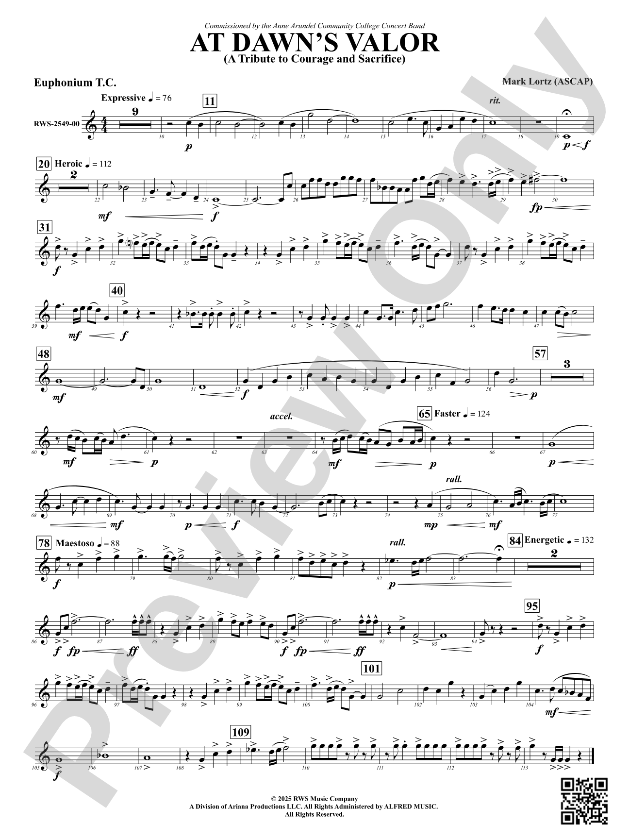 At Dawn's Valor (A Tribute to Courage and Sacrifice): Euphonium T.C.