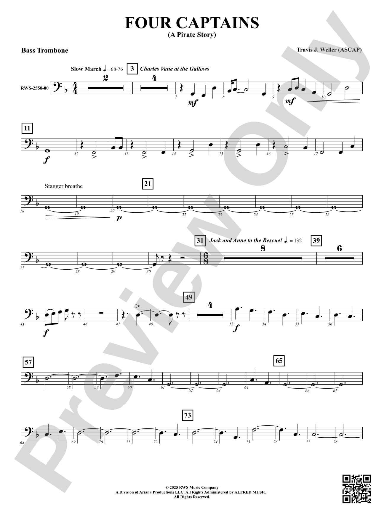 Four Captains (A Pirate Story): Bass Trombone