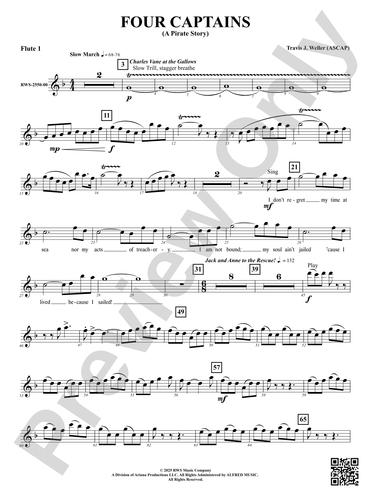 Four Captains (A Pirate Story): 1st Flute