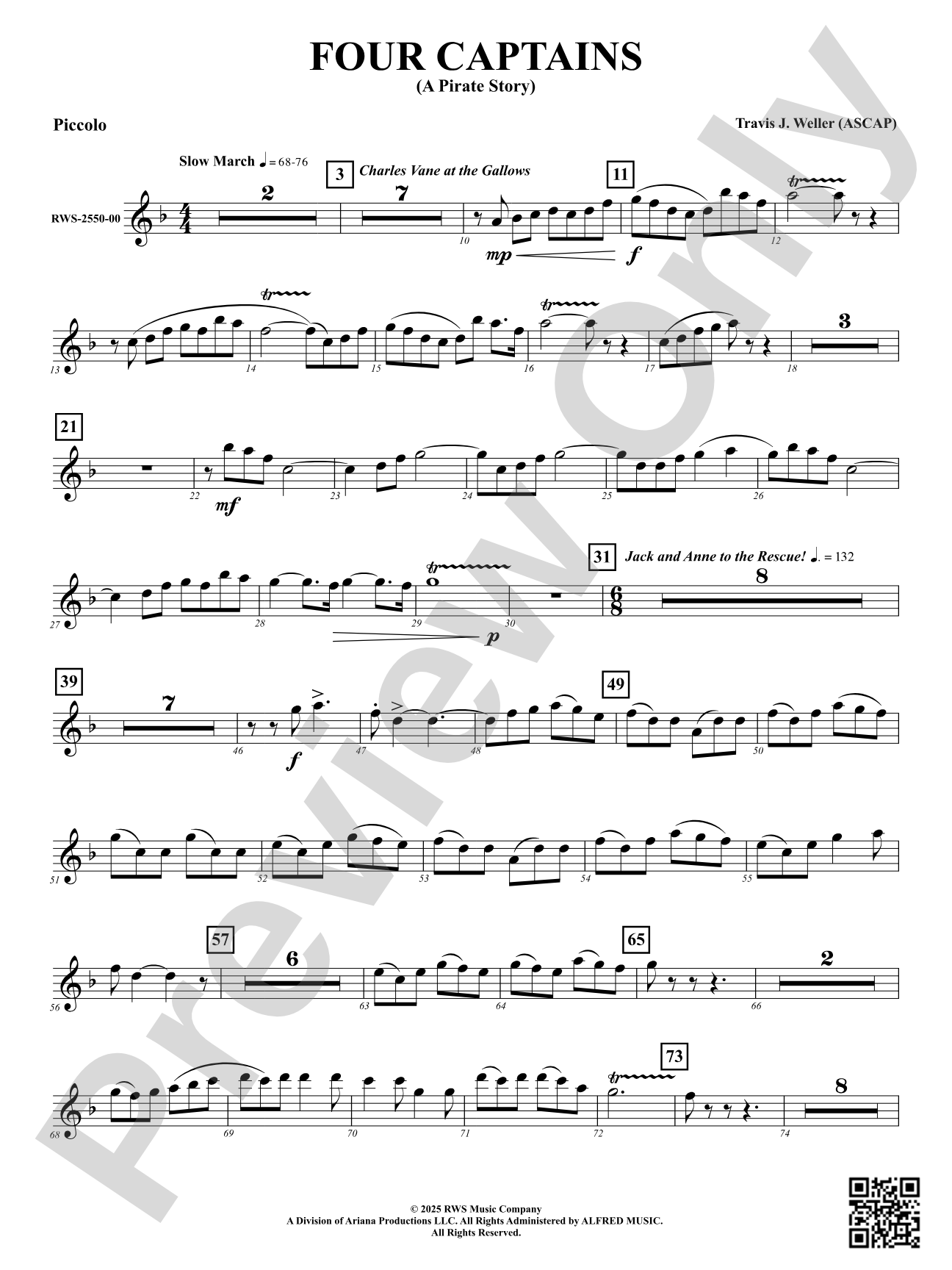 Four Captains (A Pirate Story): Piccolo