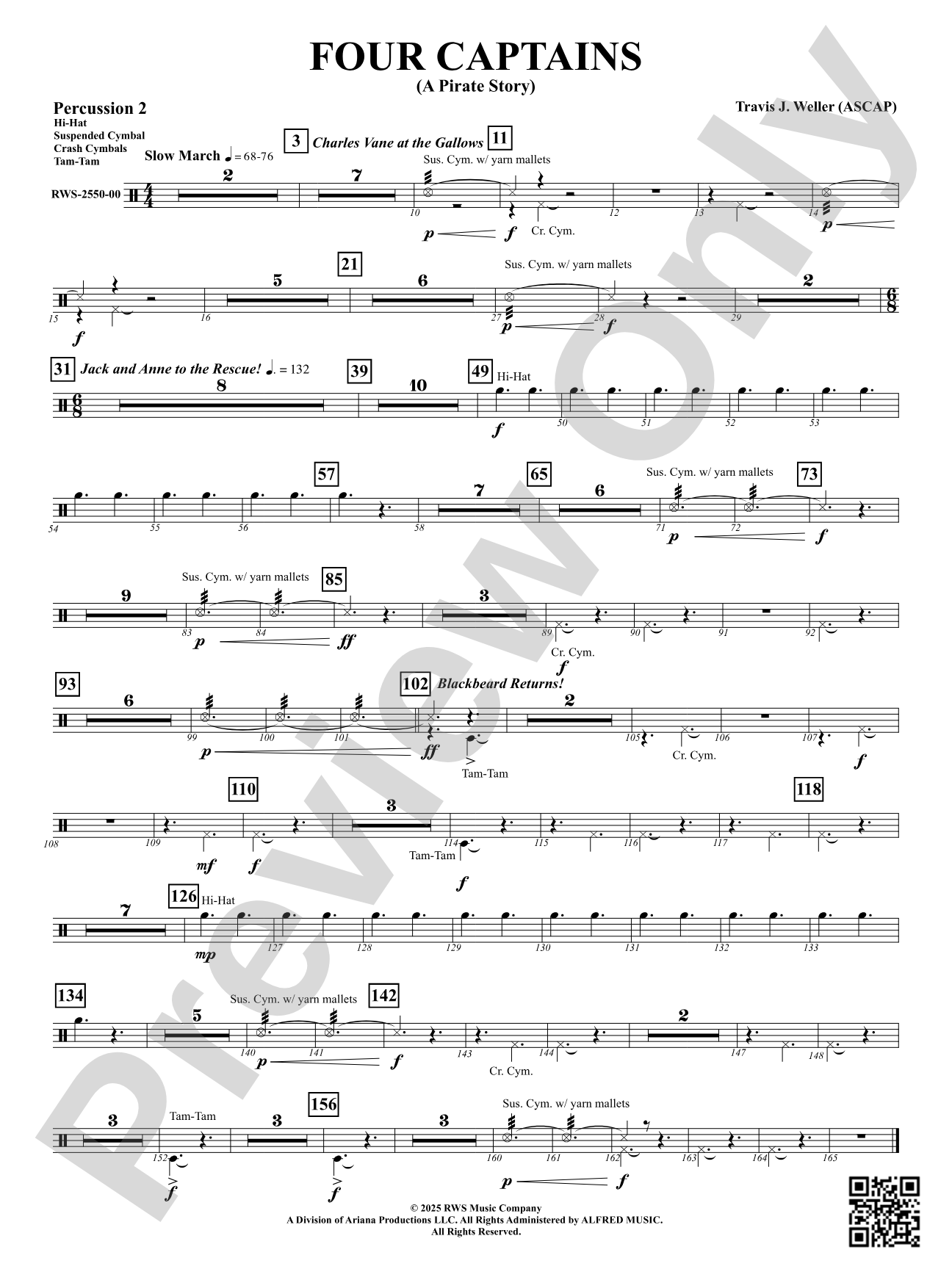 Four Captains (A Pirate Story): 2nd Percussion