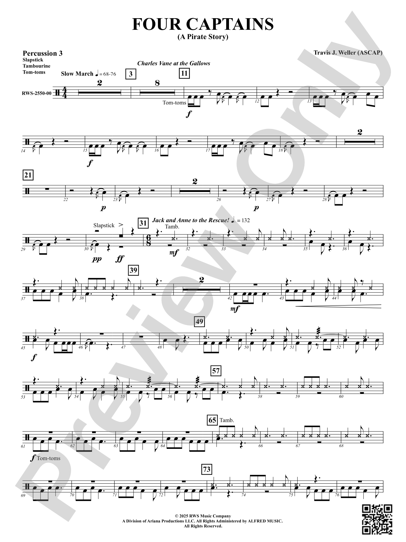 Four Captains (A Pirate Story): 3rd Percussion