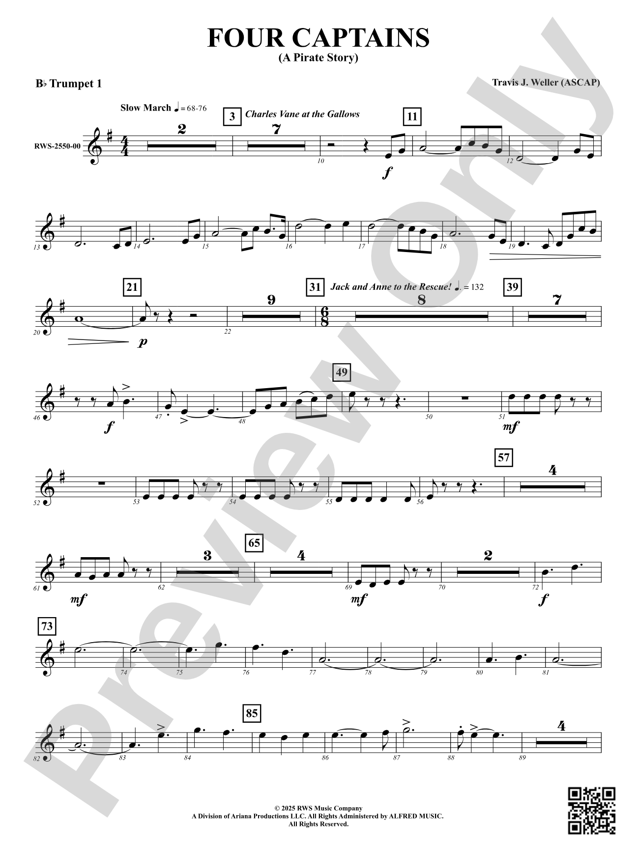 Four Captains (A Pirate Story): 1st B-flat Trumpet