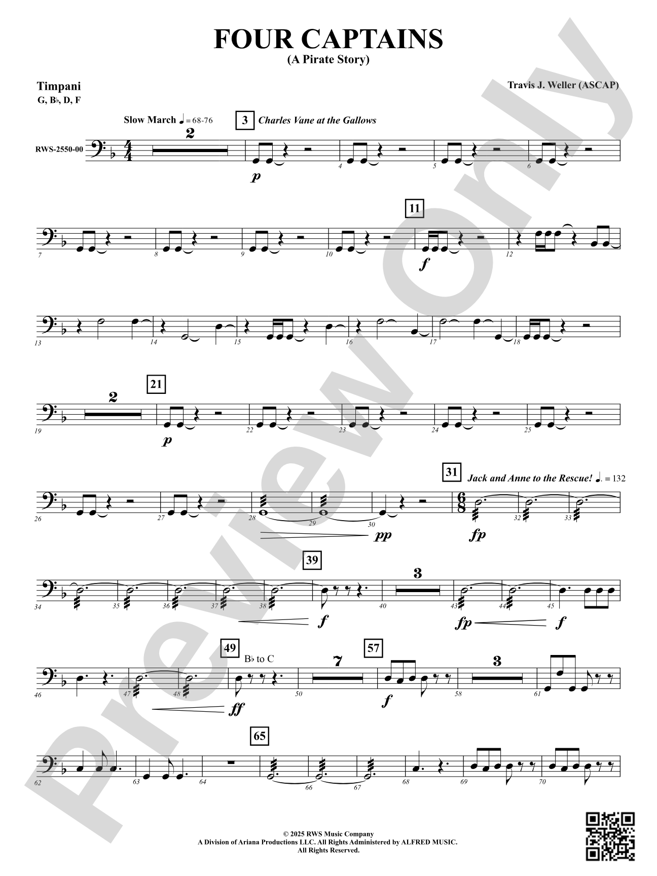 Four Captains (A Pirate Story): Timpani