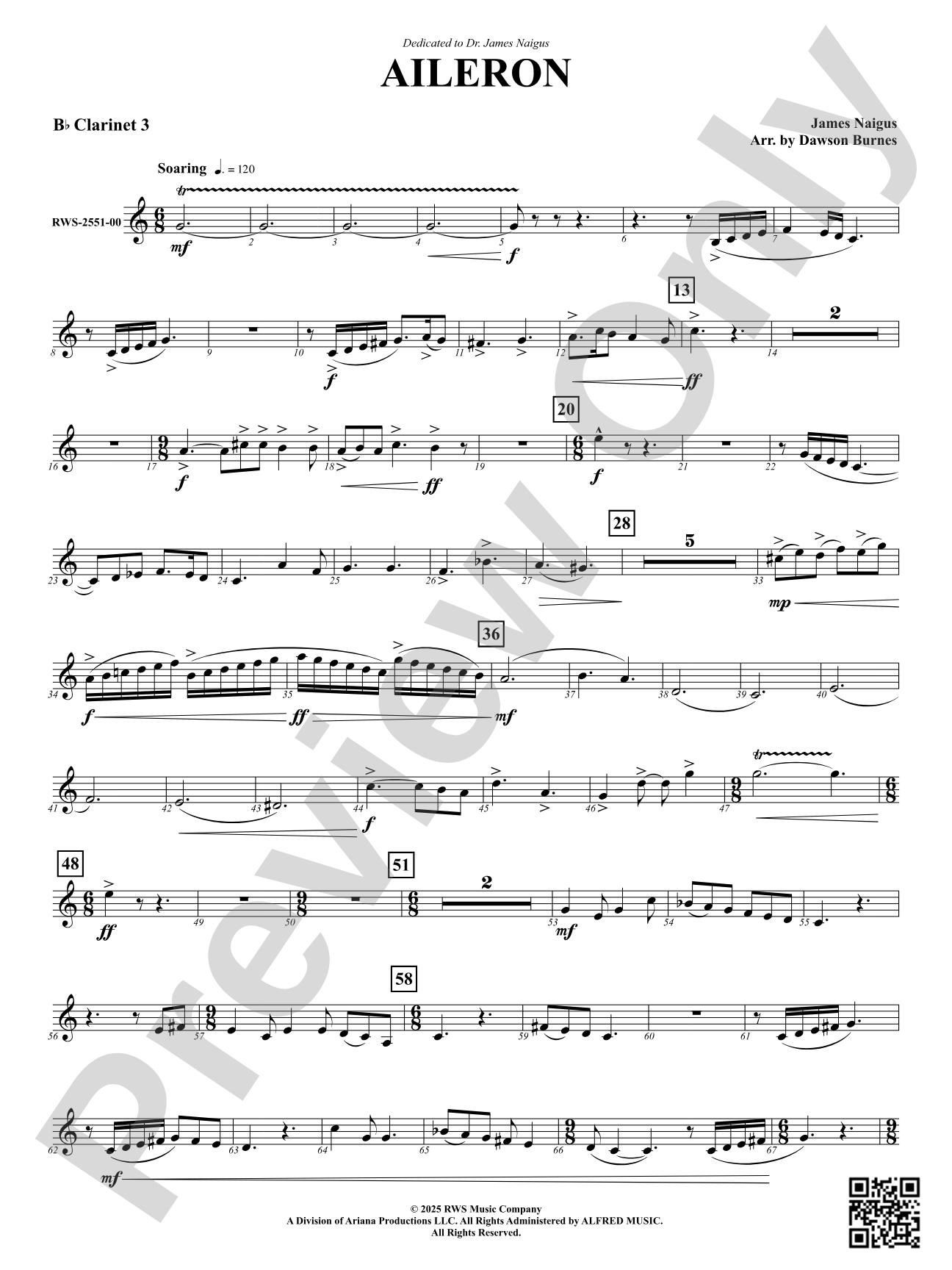Aileron: 3rd B-flat Clarinet