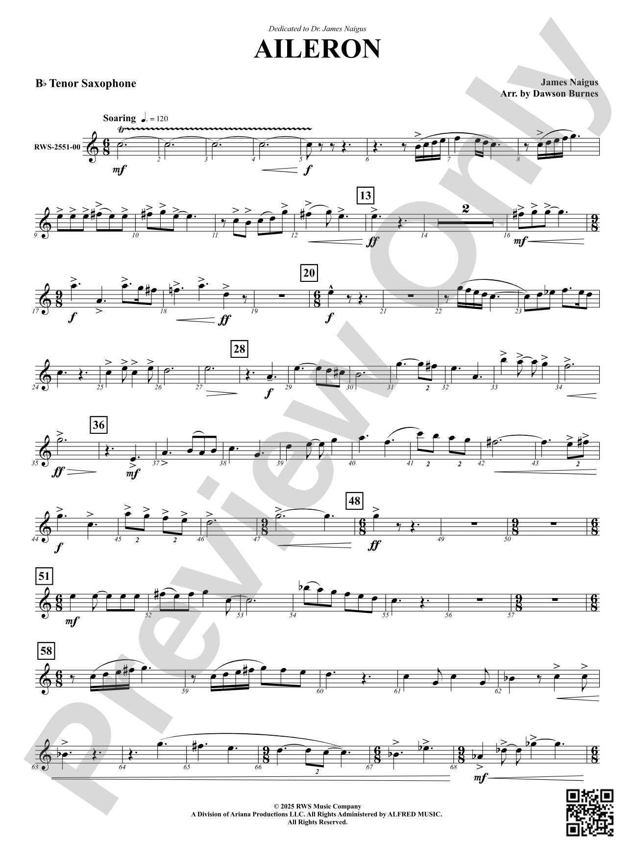 Aileron: B-flat Tenor Saxophone