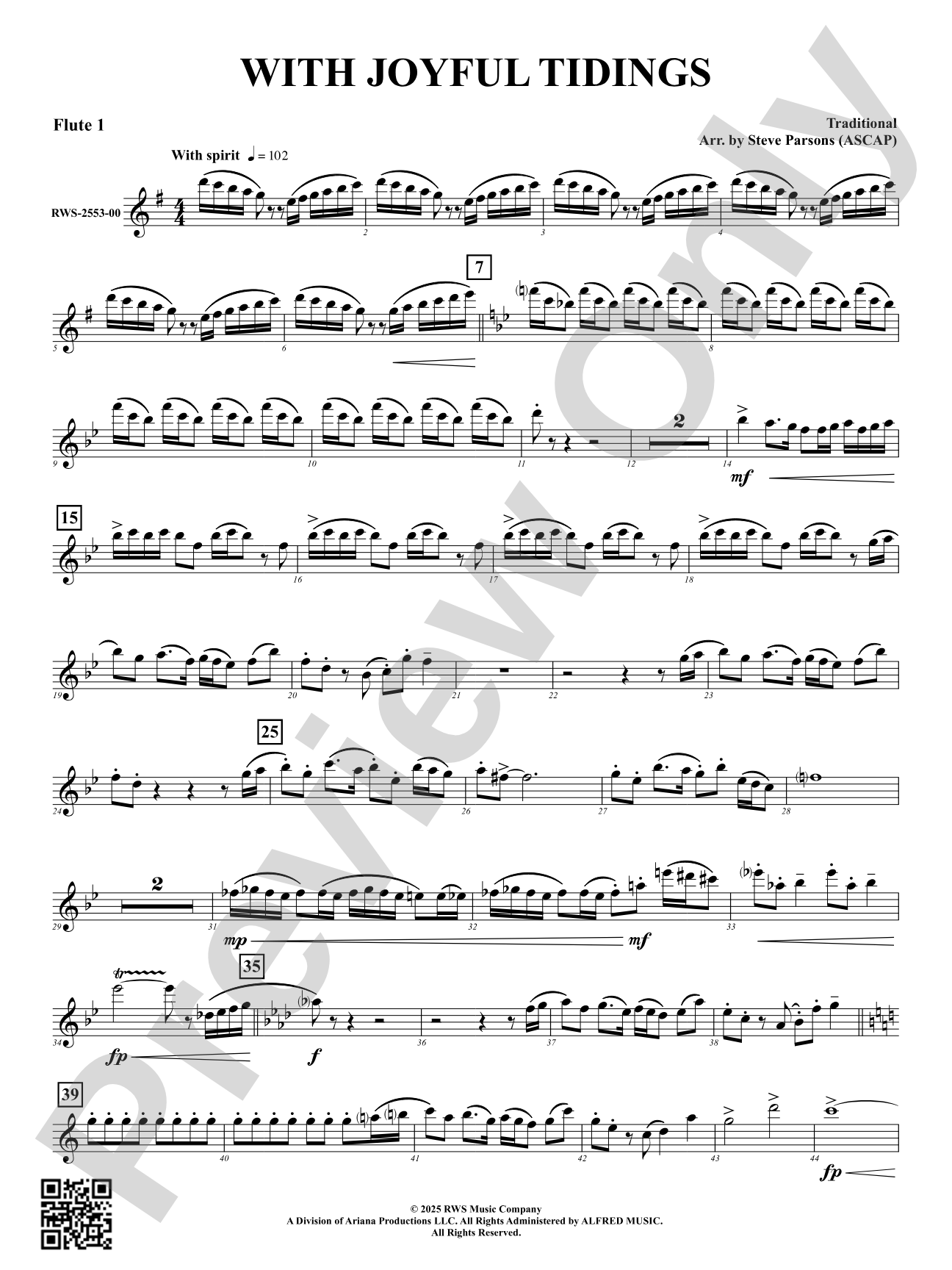 With Joyful Tidings: 1st Flute
