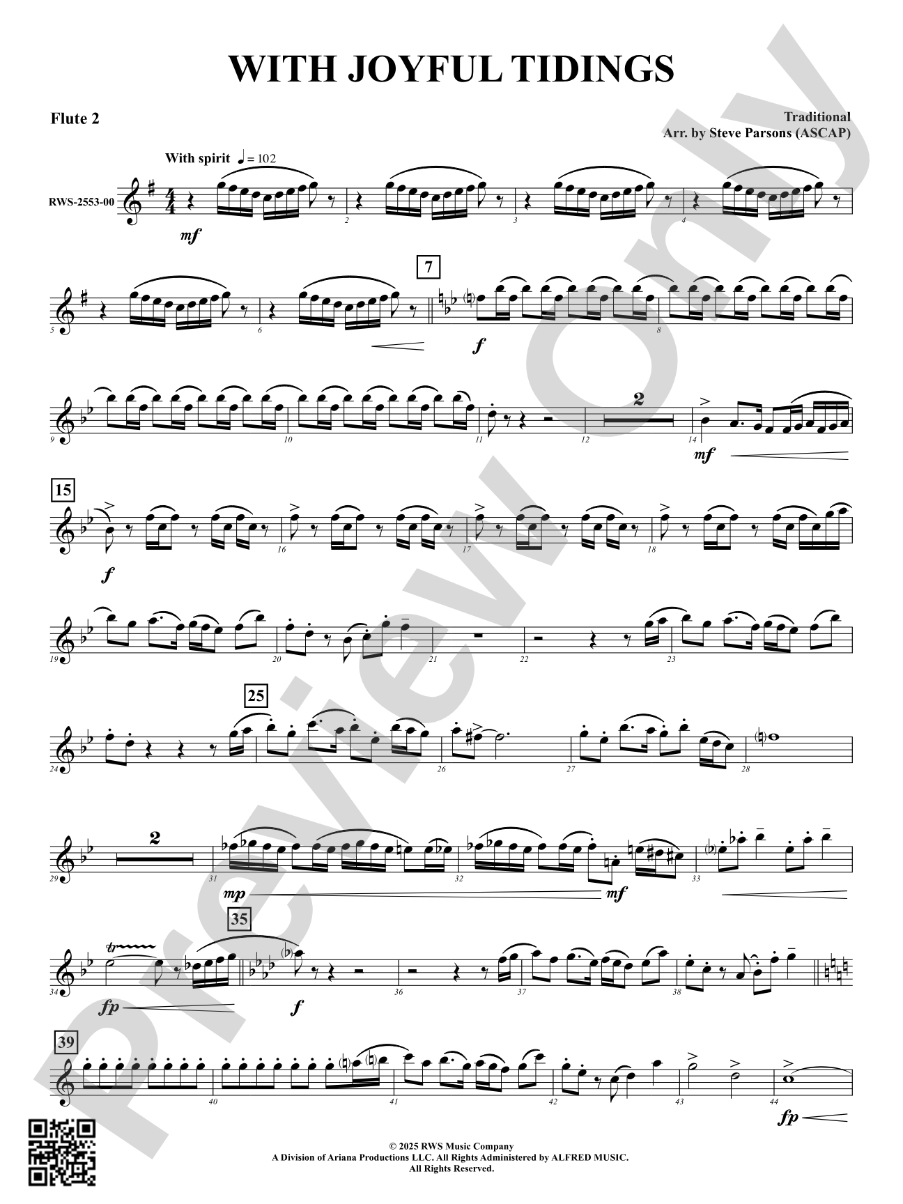 With Joyful Tidings: 2nd Flute