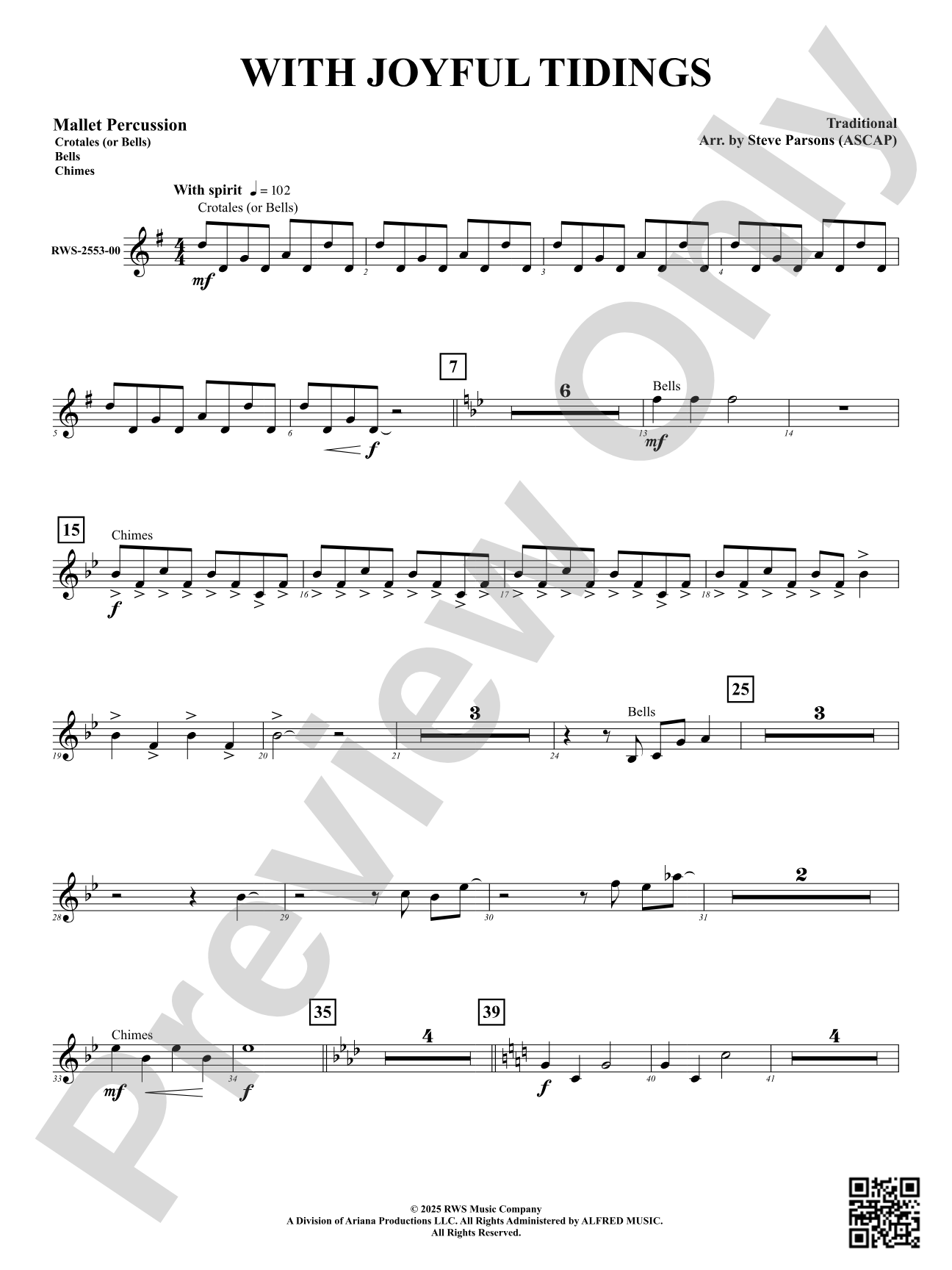 With Joyful Tidings: Mallet Percussion