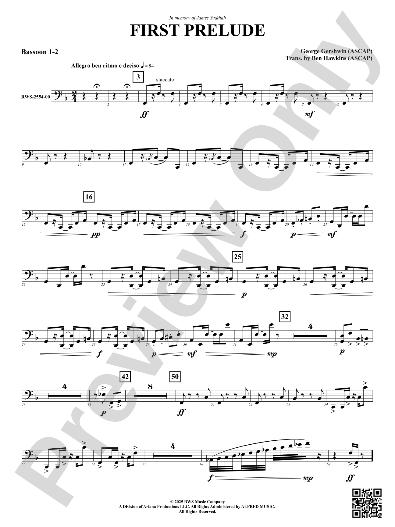 First Prelude: 1st & 2nd Bassoon