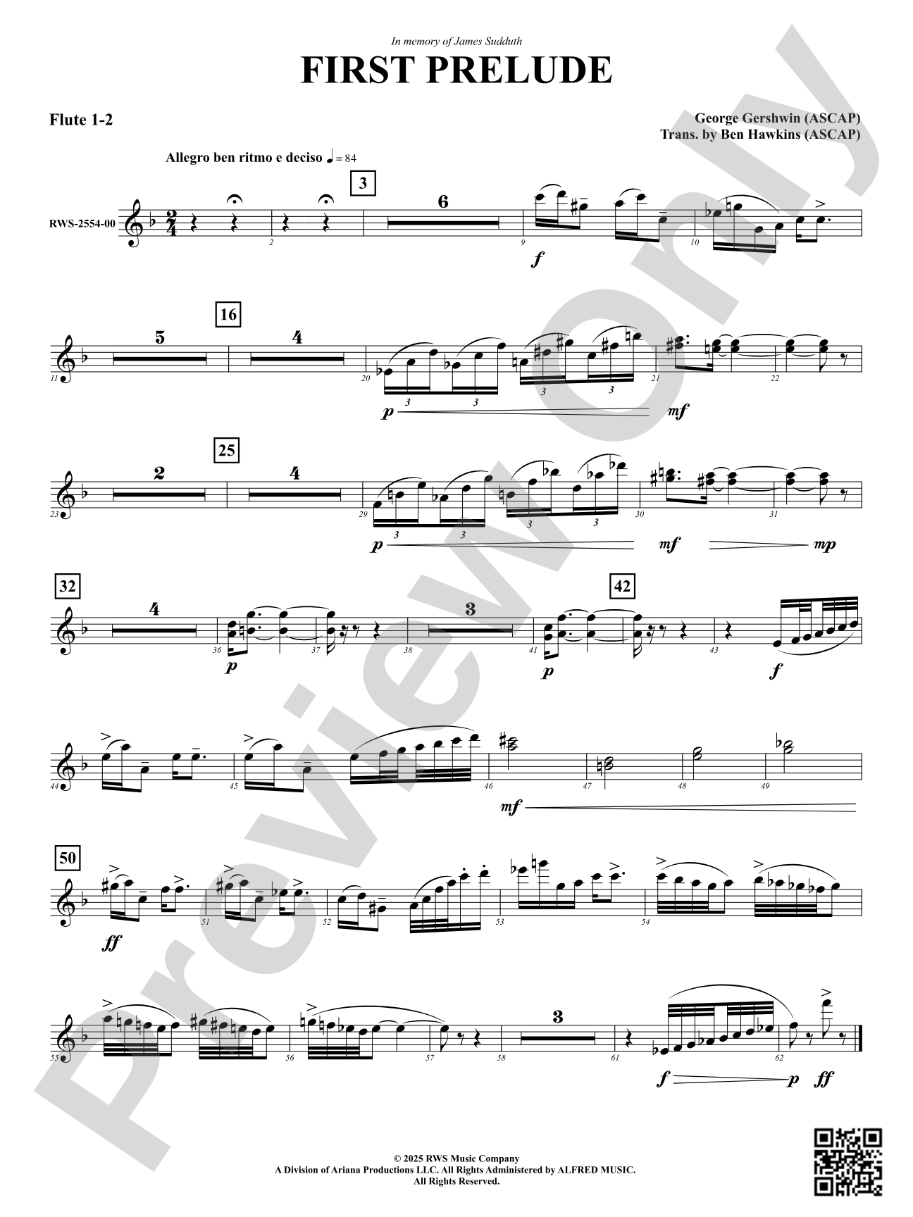 First Prelude: 1st & 2nd Flute