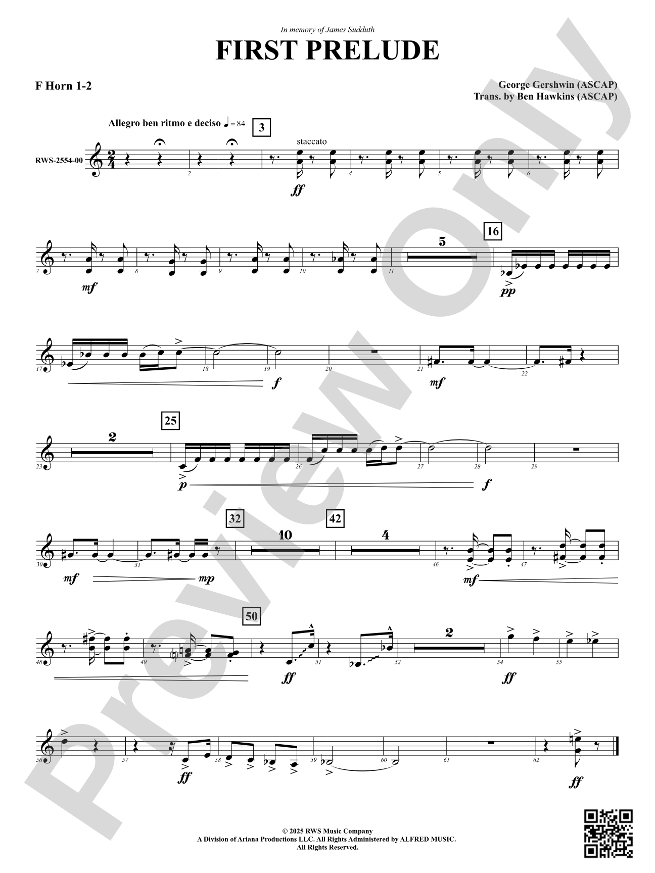 First Prelude: 1st & 2nd F Horn