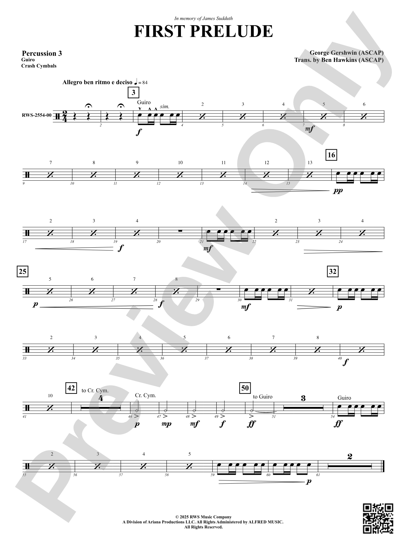 First Prelude: 3rd Percussion