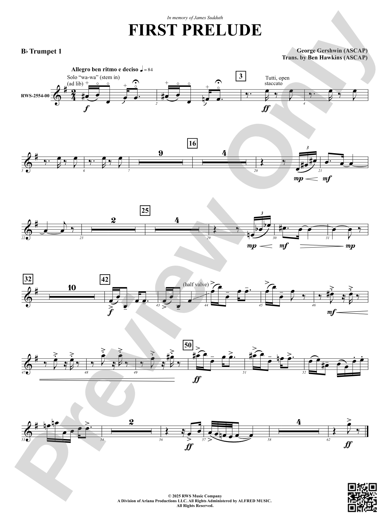 First Prelude: 1st B-flat Trumpet