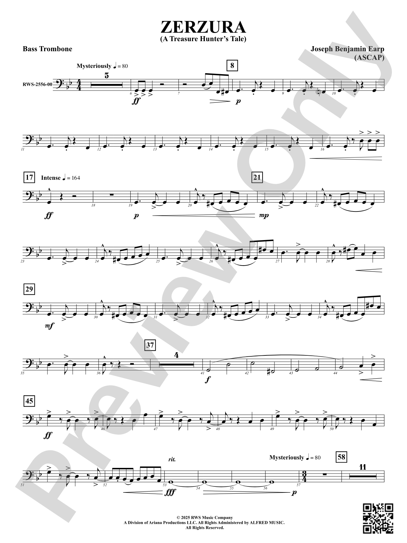 Zerzura (A Treasure Hunter's Tale): Bass Trombone