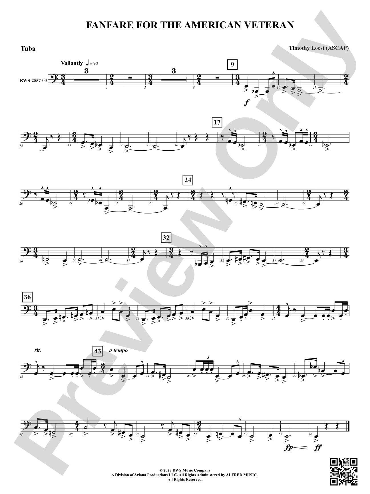 Fanfare For The American Veteran: Tuba