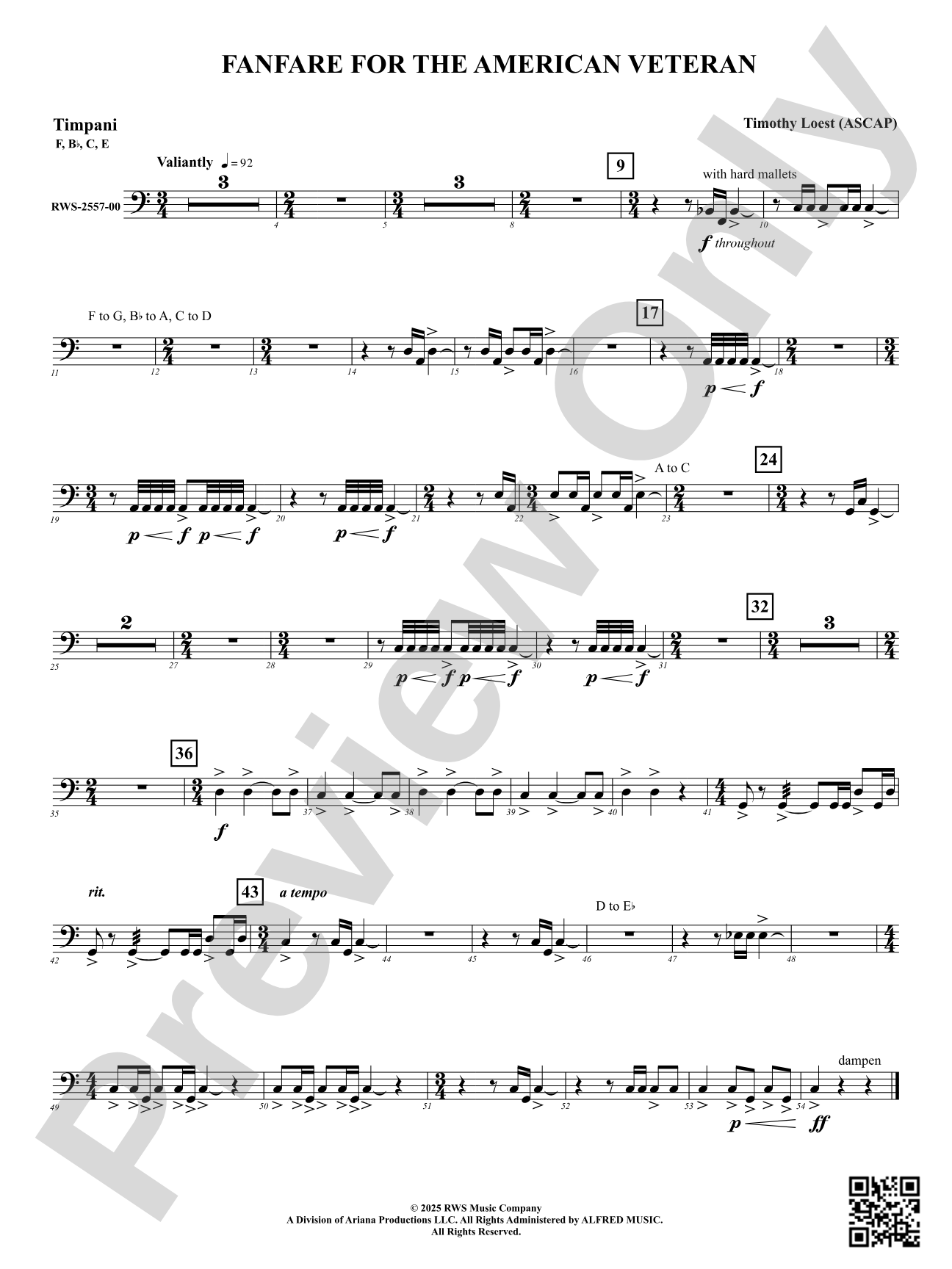 Fanfare For The American Veteran: Timpani