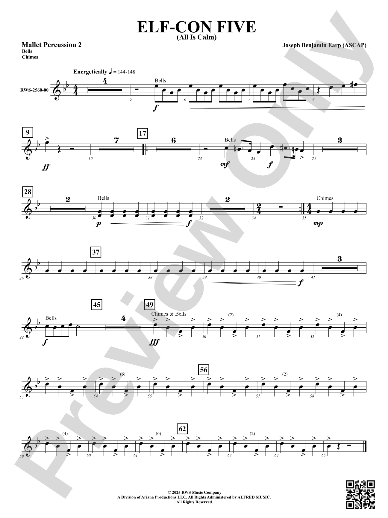 ELF-CON FIVE (All Is Calm): 2nd Mallet Percussion