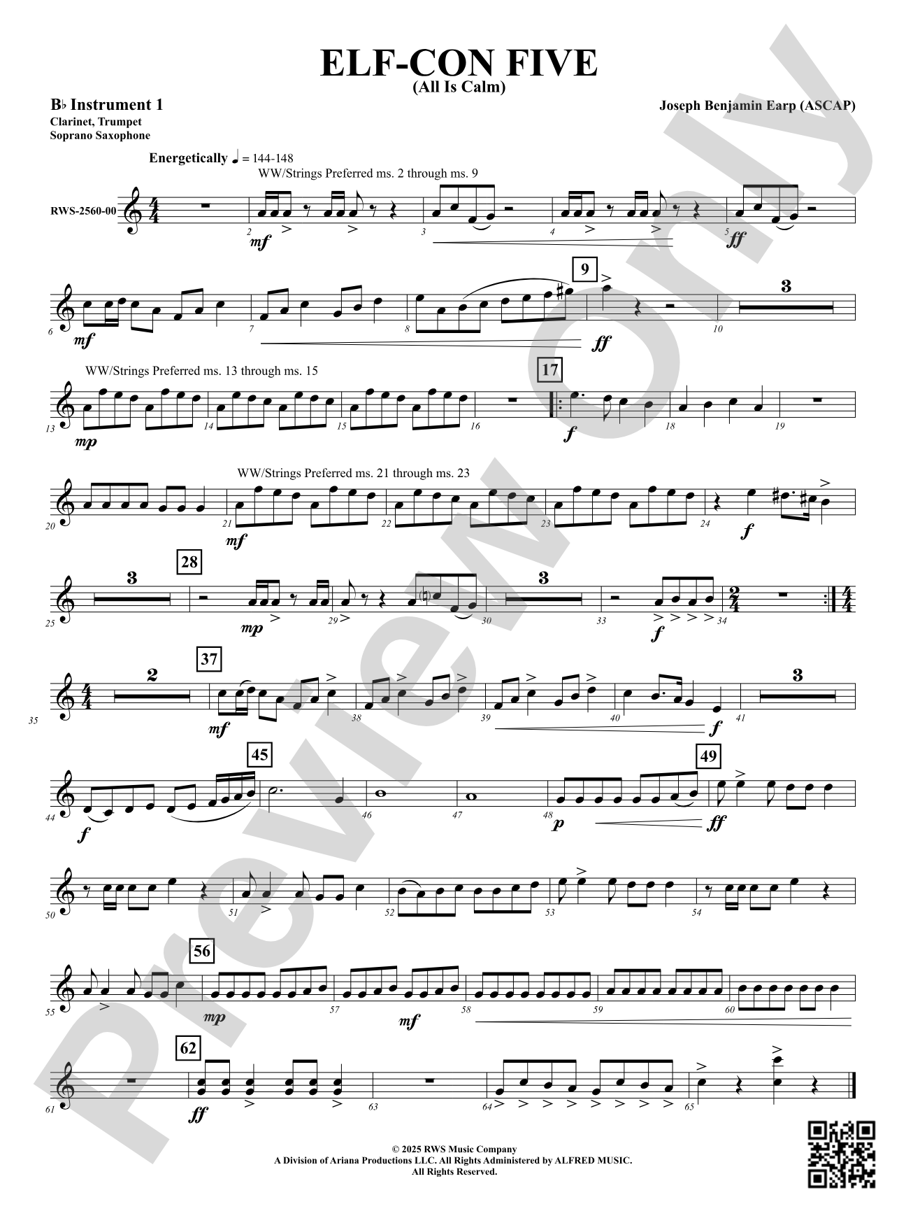 ELF-CON FIVE (All Is Calm): Part 1 - B-flat Instruments